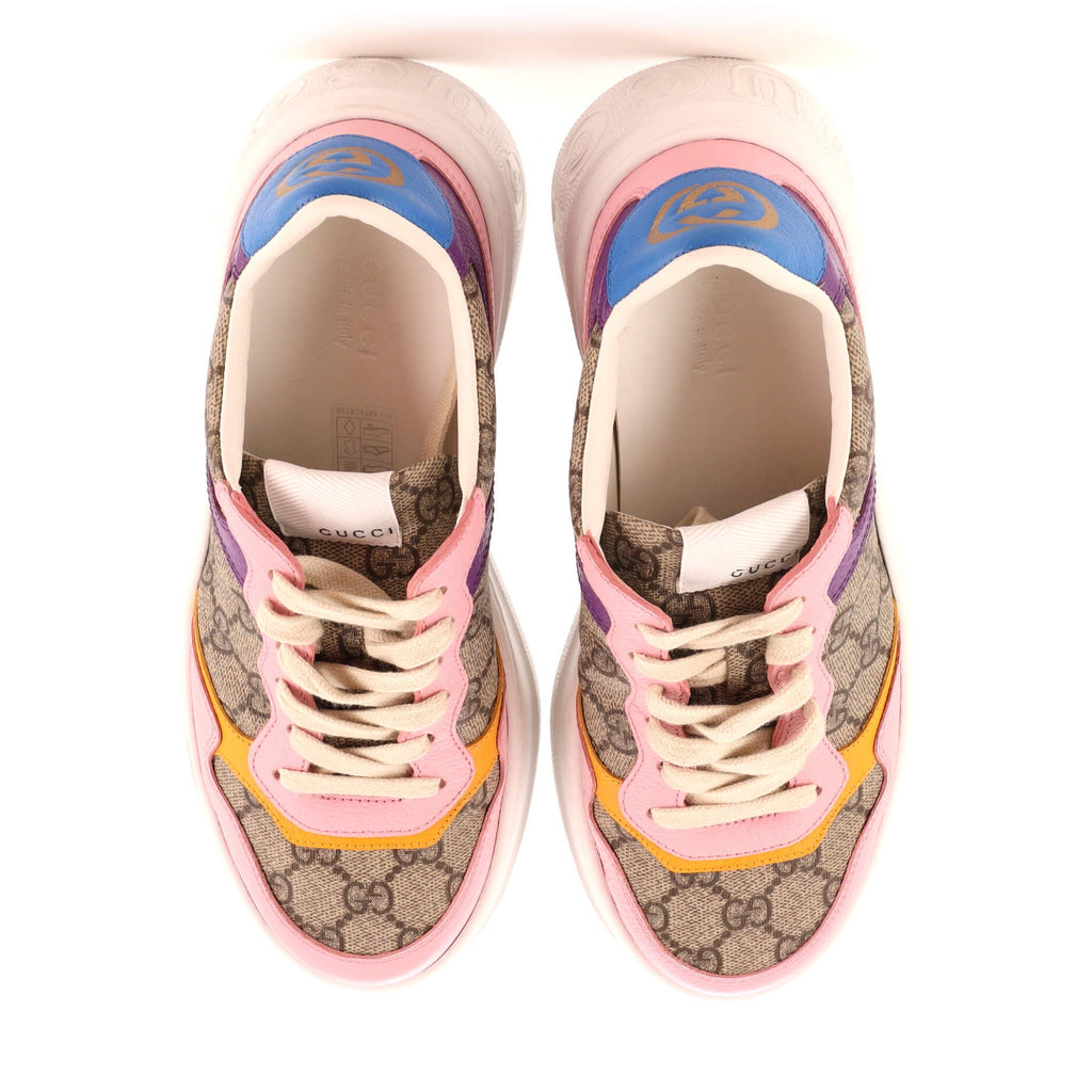 Women's Dali Platform Sneakers GG Canvas with Leather