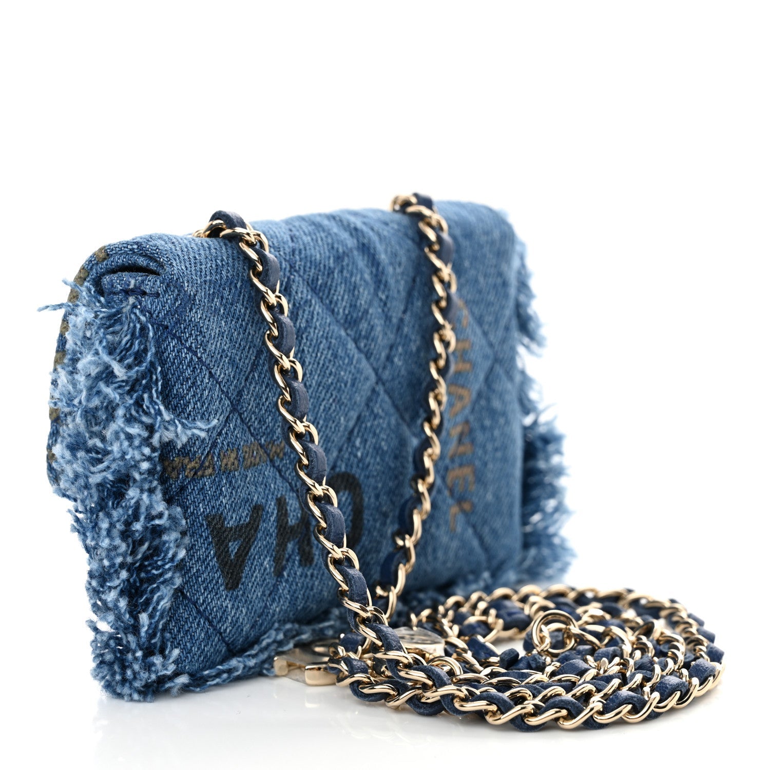 Denim Quilted Denim Mood Belt Bag Blue Multicolor
