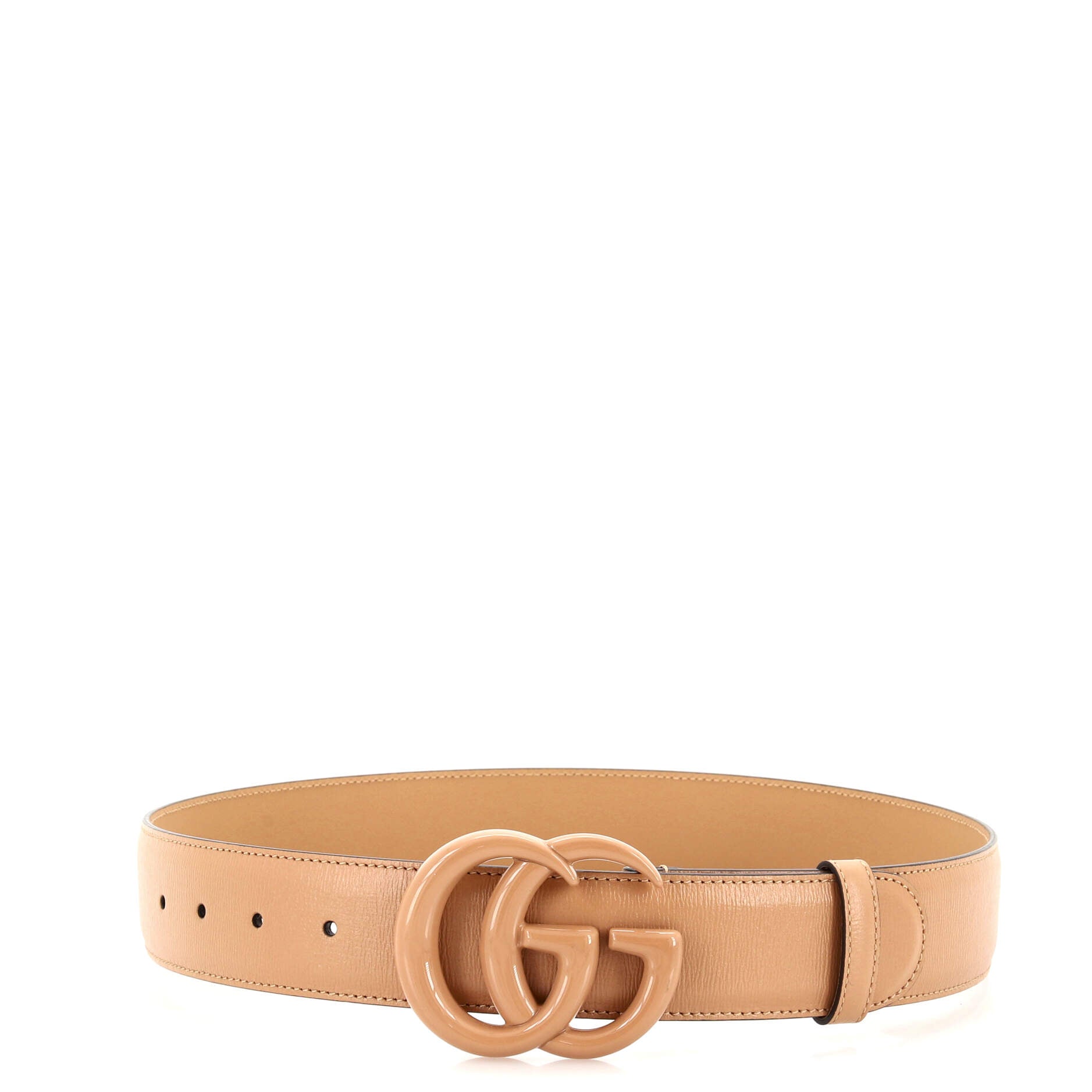 GG Marmont Monochrome Belt Leather with Enamel Wide