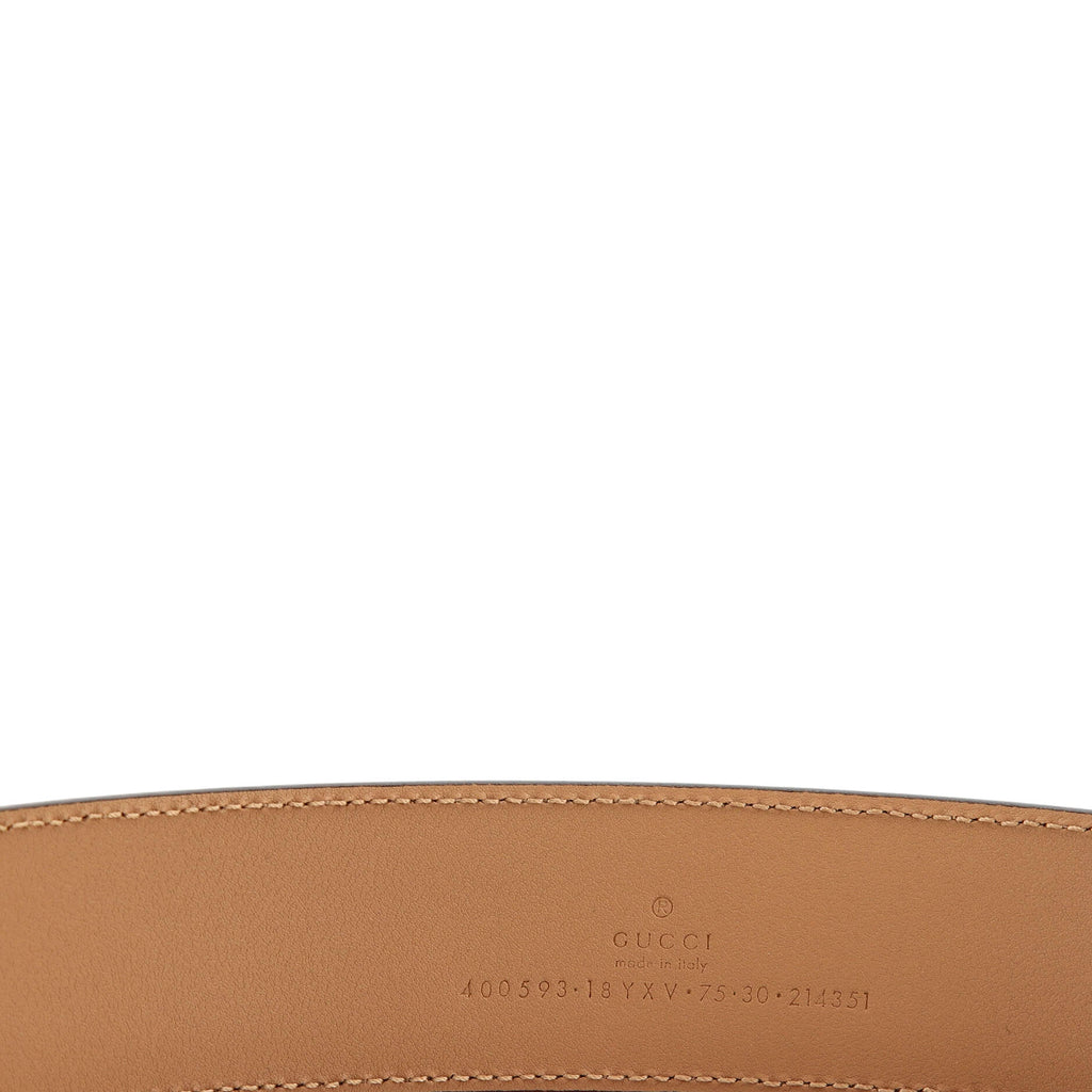 GG Marmont Monochrome Belt Leather with Enamel Wide