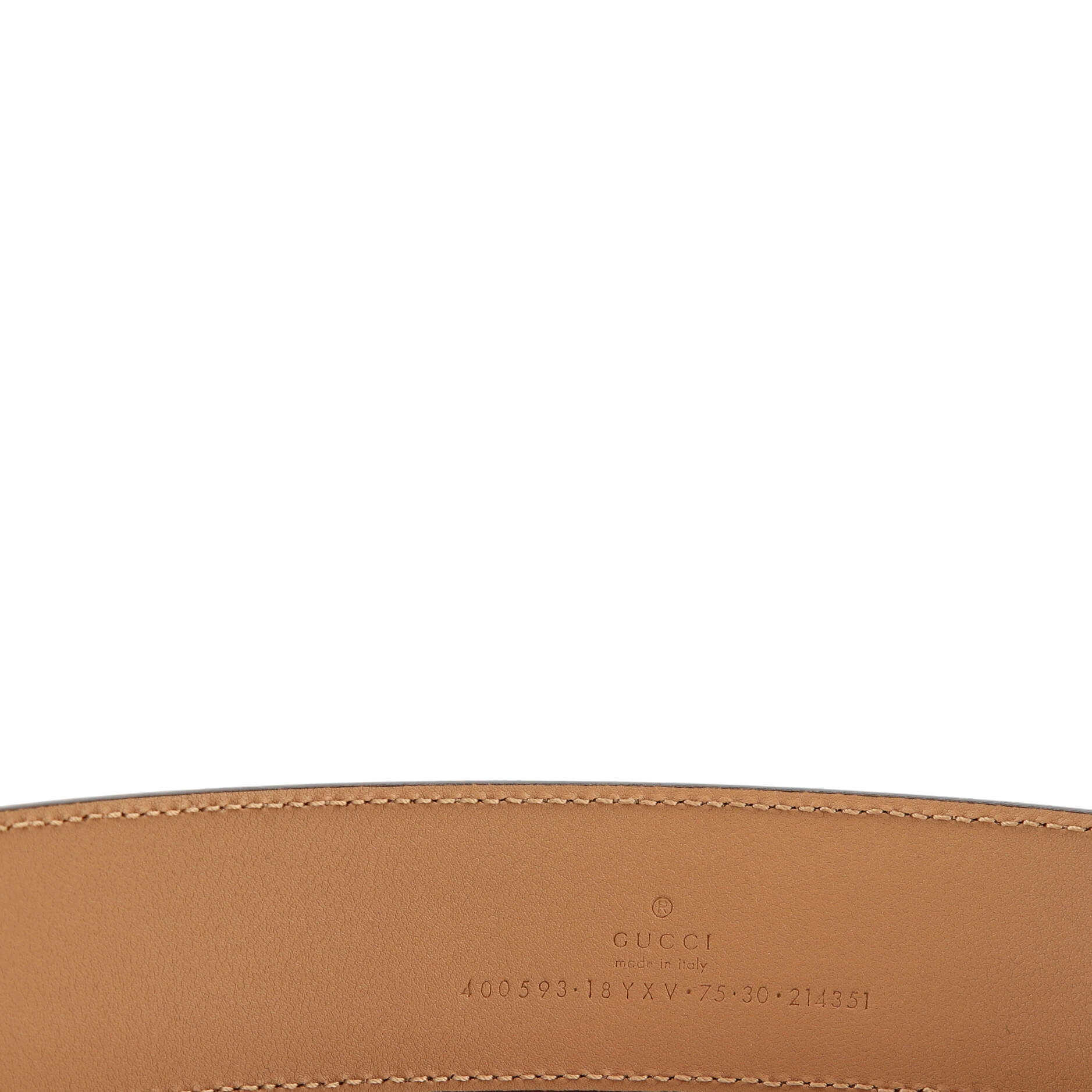 GG Marmont Monochrome Belt Leather with Enamel Wide