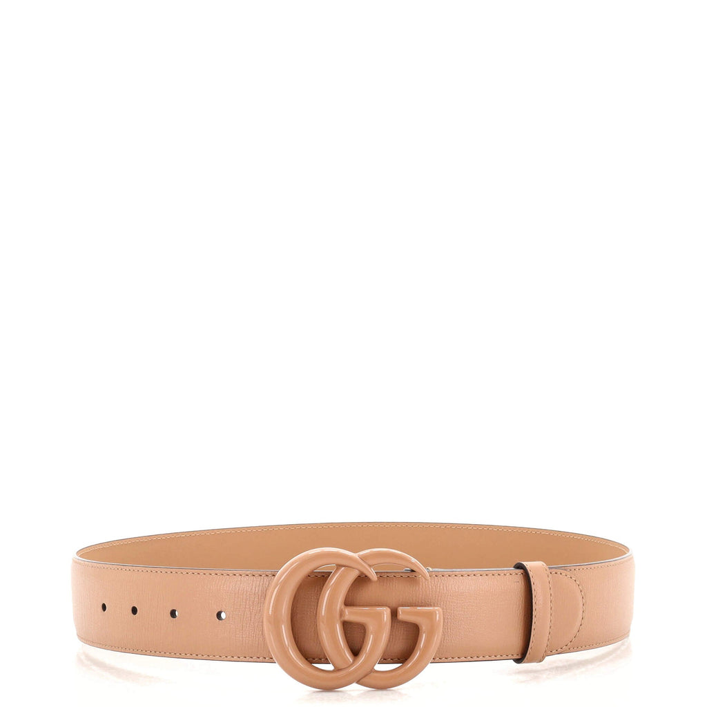 GG Marmont Monochrome Belt Leather with Enamel Wide
