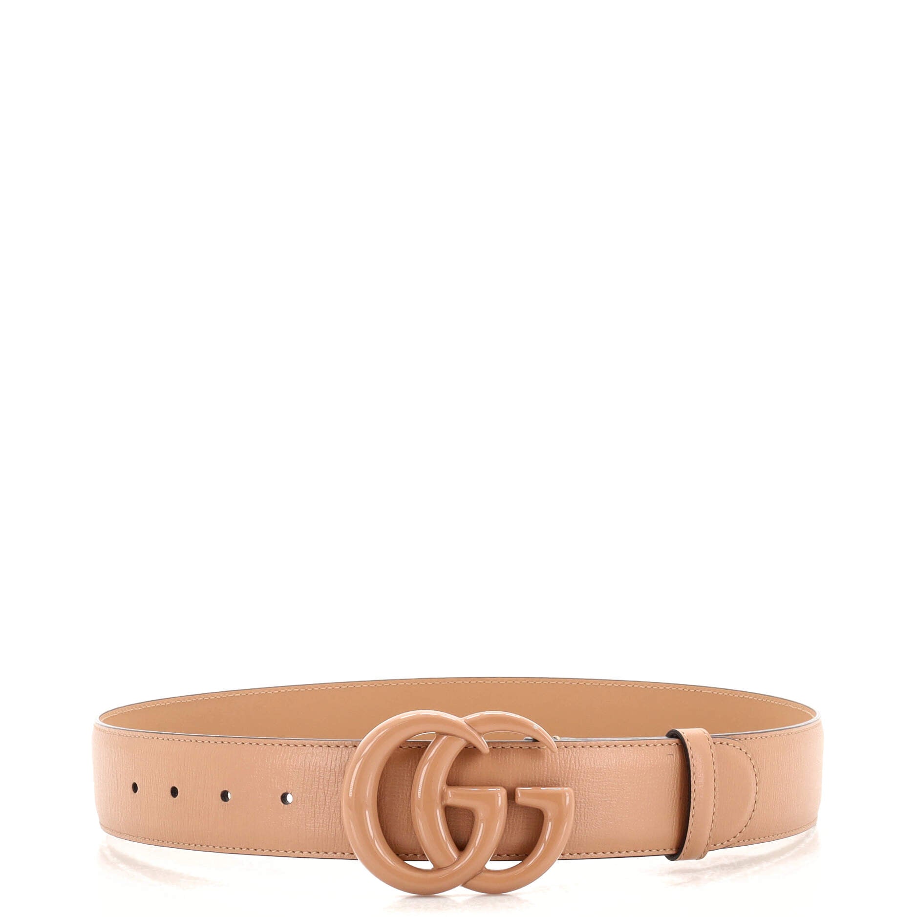 GG Marmont Monochrome Belt Leather with Enamel Wide