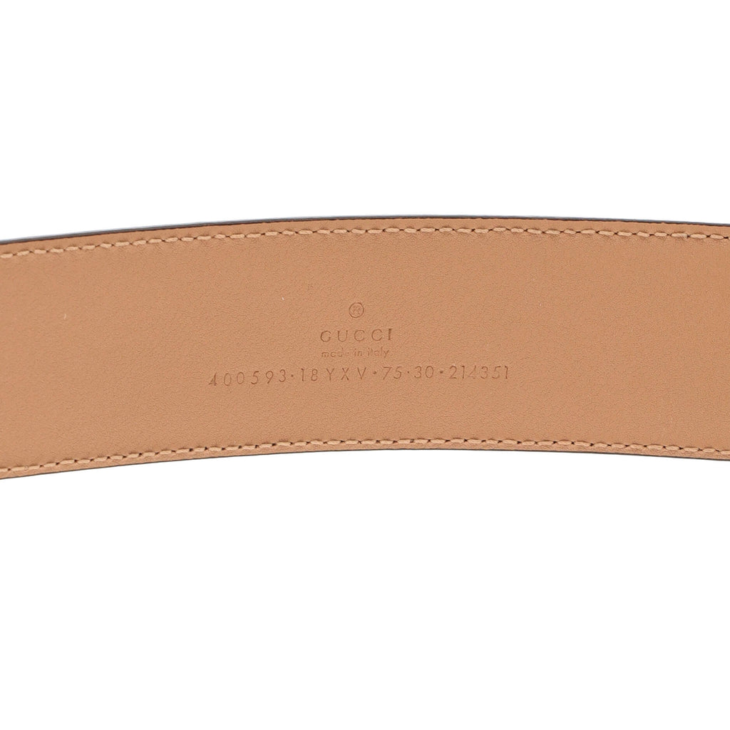 GG Marmont Monochrome Belt Leather with Enamel Wide