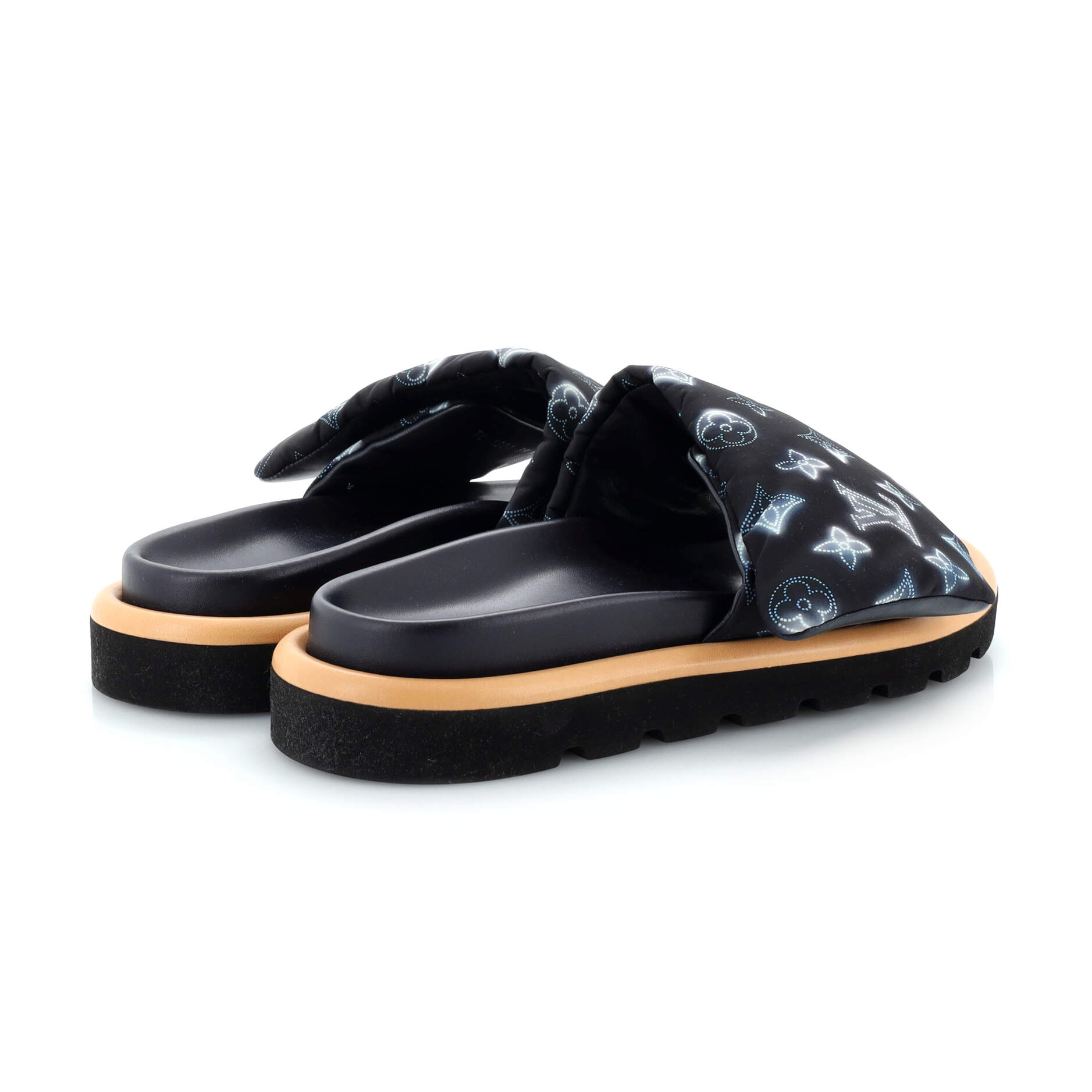 Women's Pool Pillow Comfort Mule Sandals Mahina Monogram Nylon