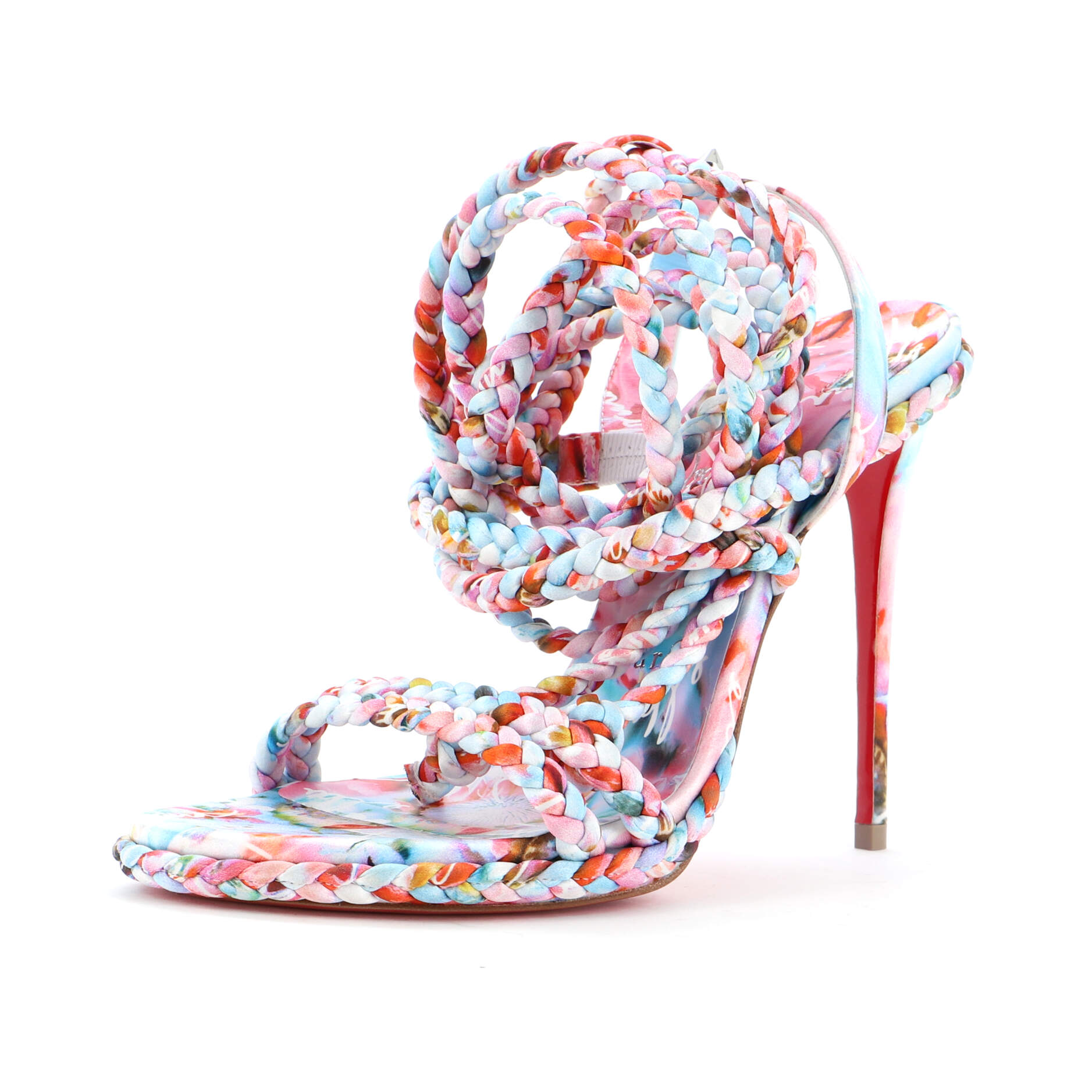 Women's Maryam Heeled Sandals Printed Satin 120