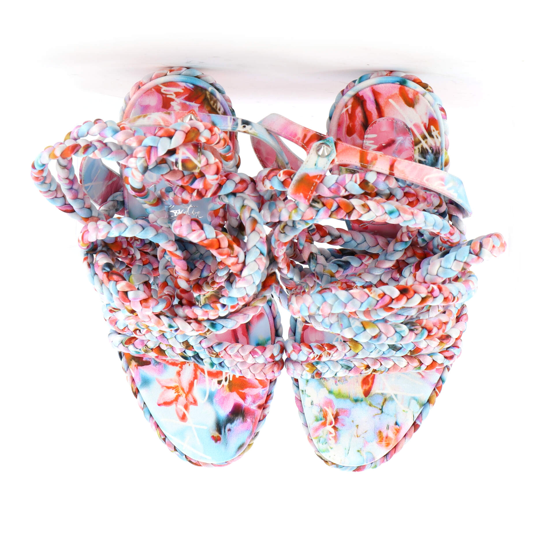 Women's Maryam Heeled Sandals Printed Satin 120