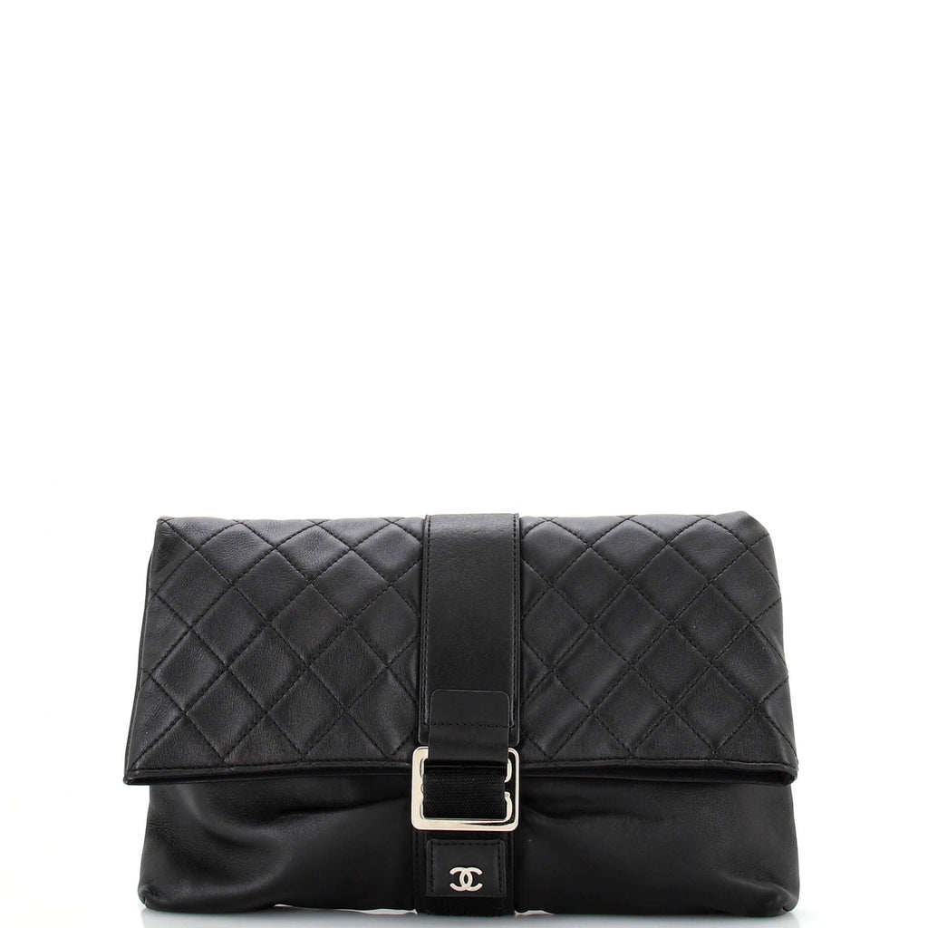 Grip Clutch Quilted Lambskin