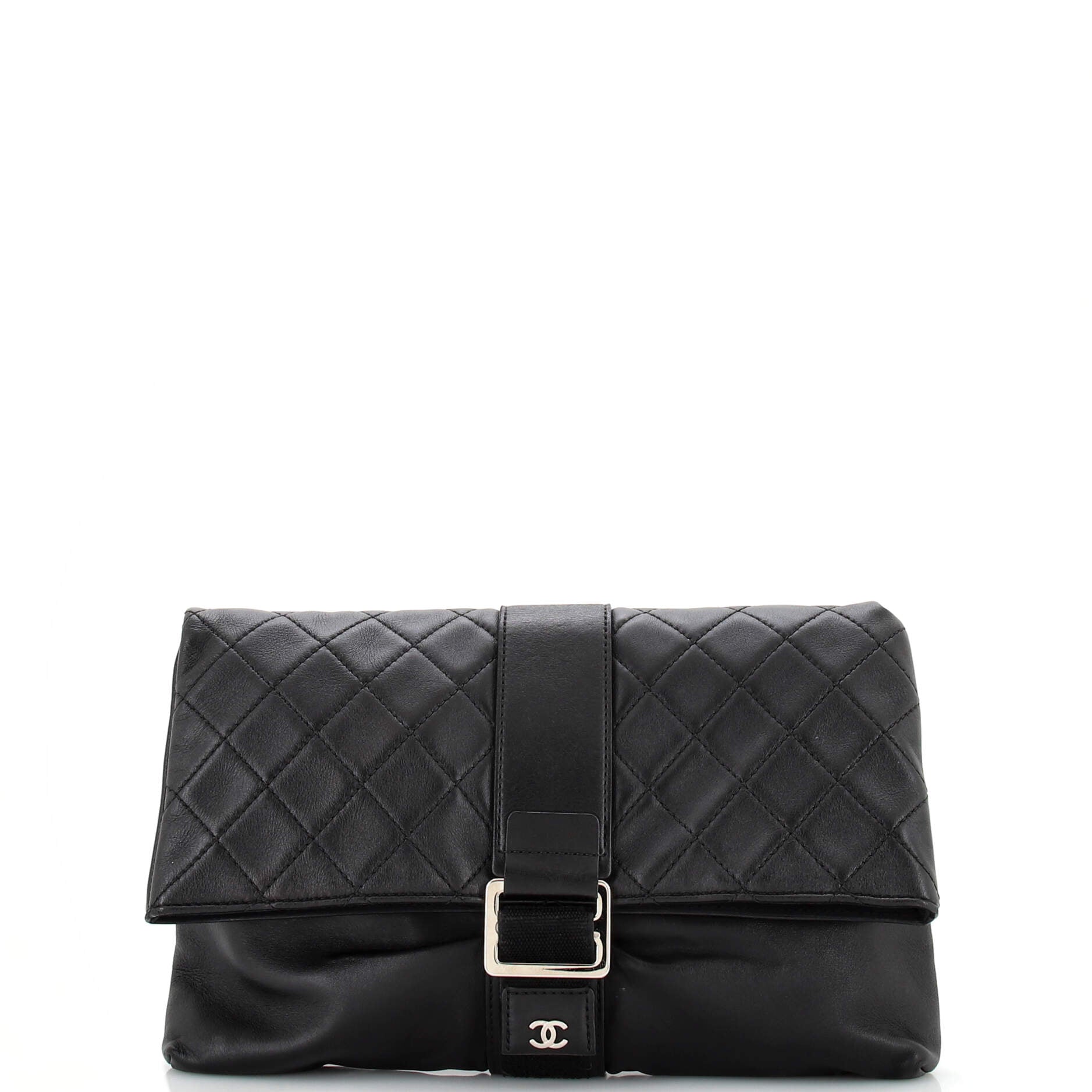 Grip Clutch Quilted Lambskin