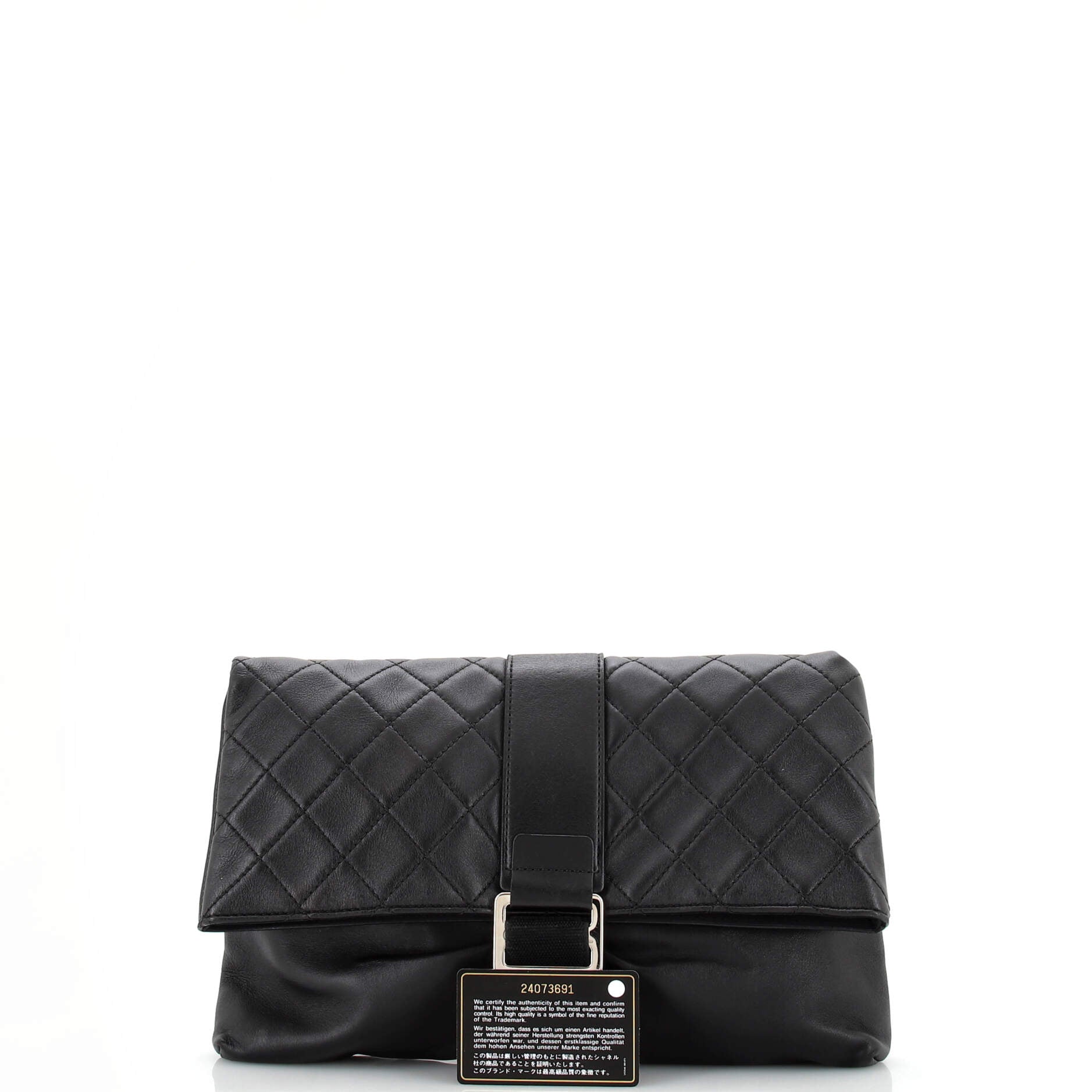 Grip Clutch Quilted Lambskin