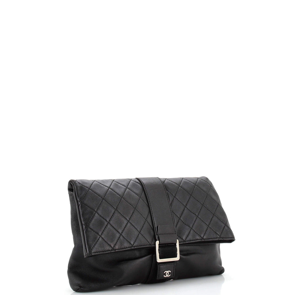 Grip Clutch Quilted Lambskin