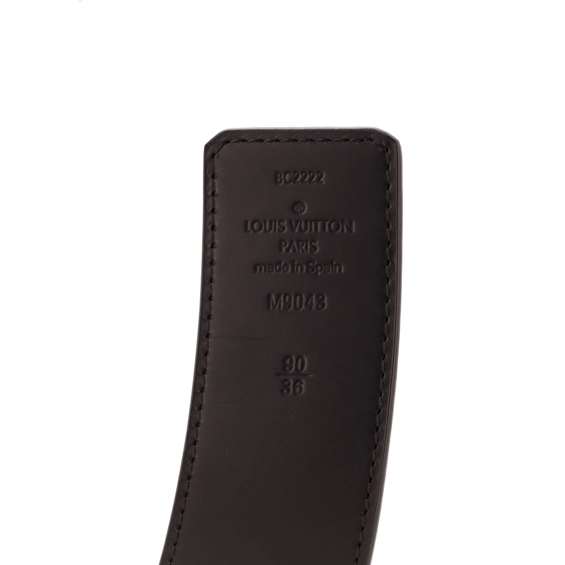 LV Line Reversible Belt Monogram Eclipse Canvas and Leather Wide 90