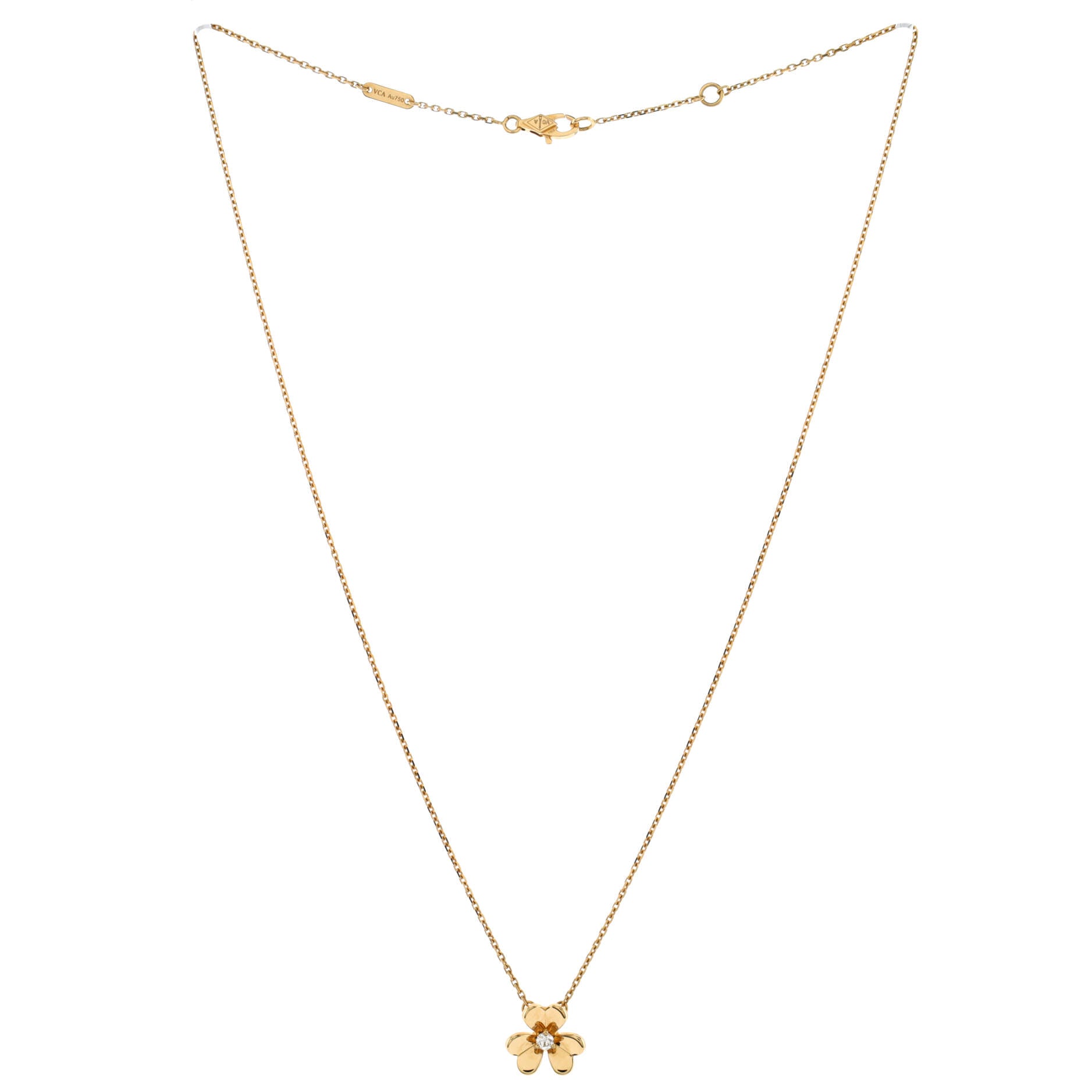 Frivole Pendant Necklace 18K Yellow Gold and Diamond Mini