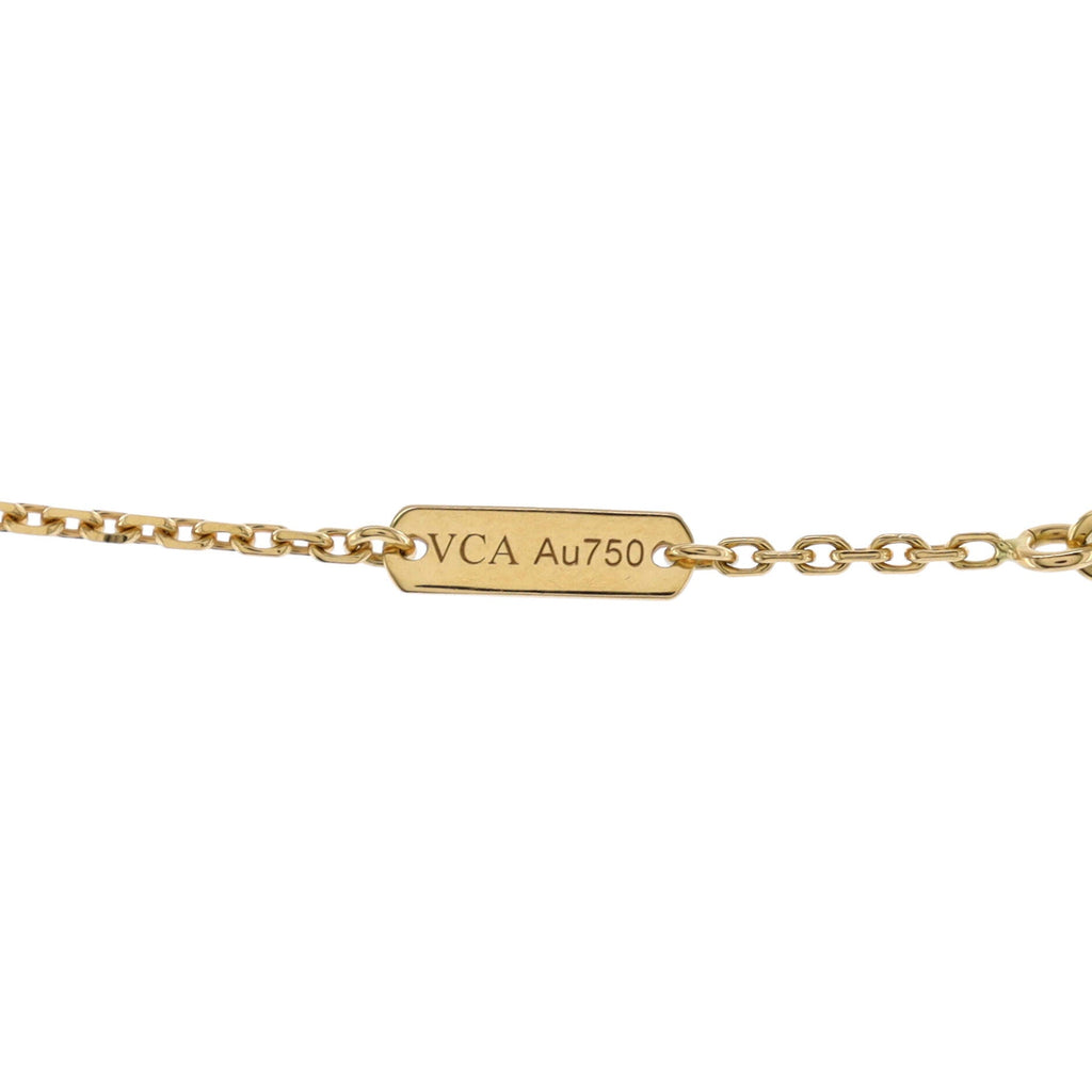Vintage Alhambra Pendant Necklace 18K Yellow Gold and Diamonds
