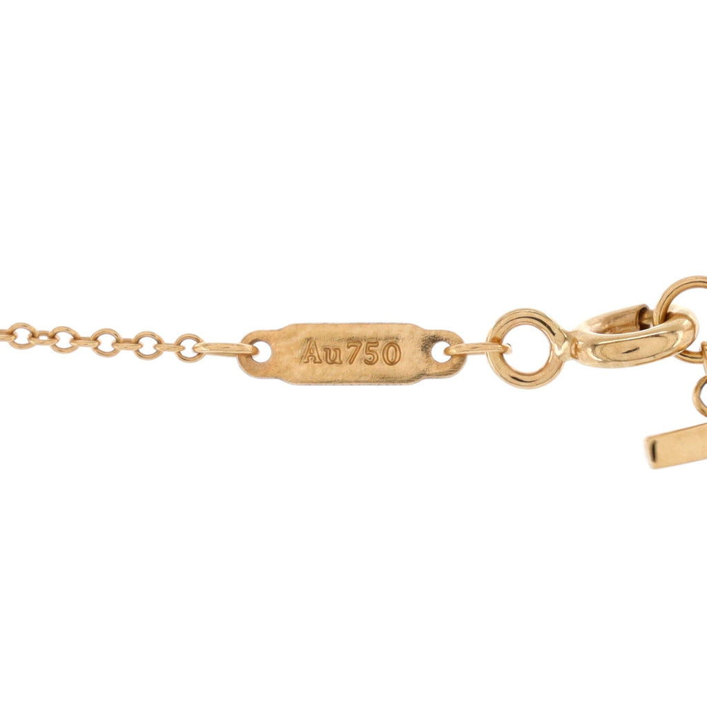T Smile Pendant Necklace 18K Rose Gold Small