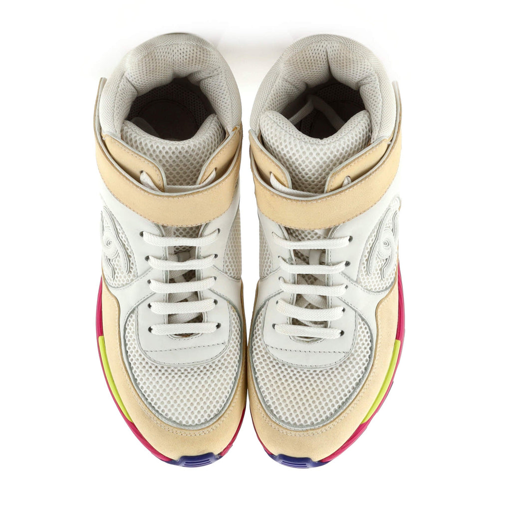 Women's CC Low-Top Sneakers Leather and Fabric with Suede