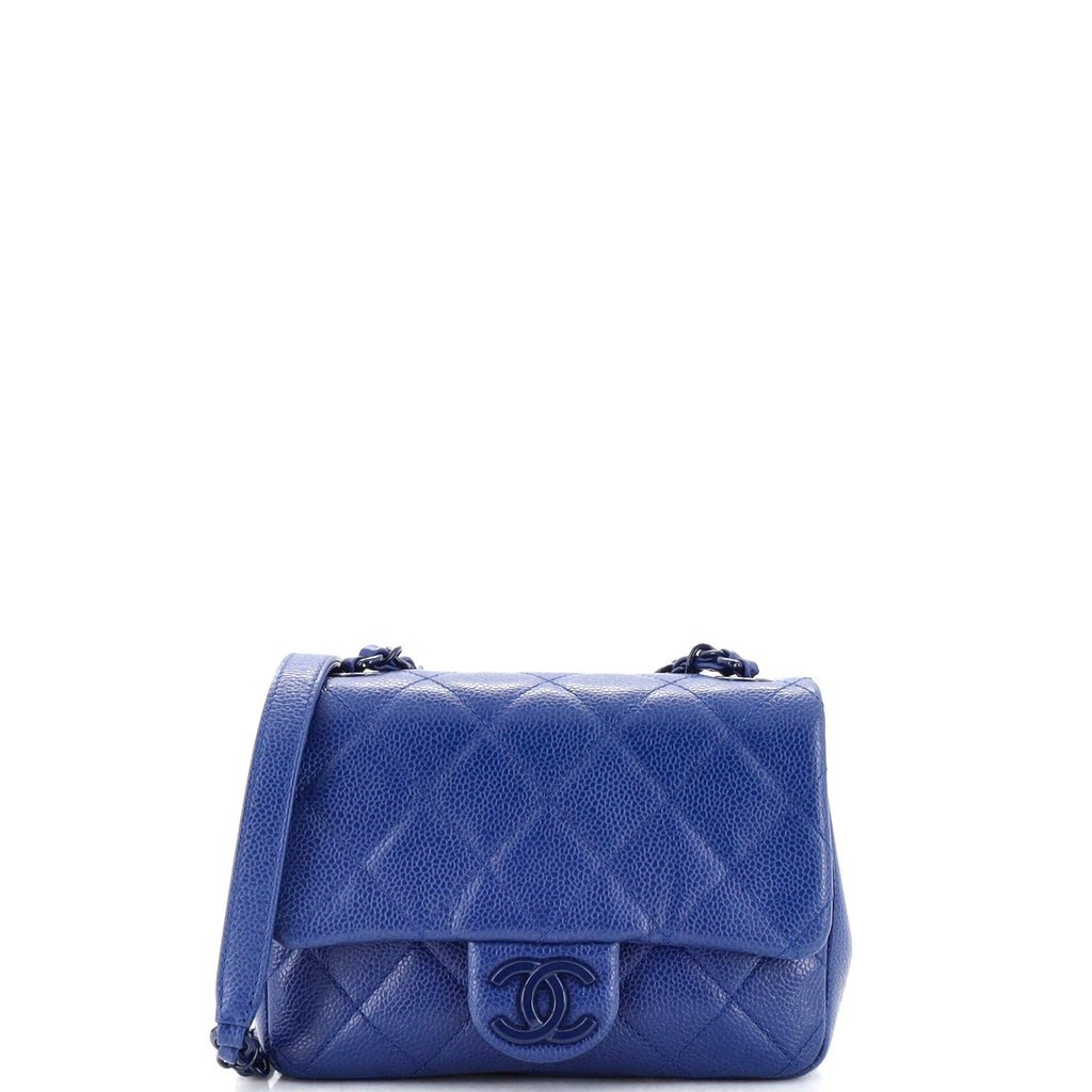 Incognito Square Flap Bag Quilted Caviar Mini