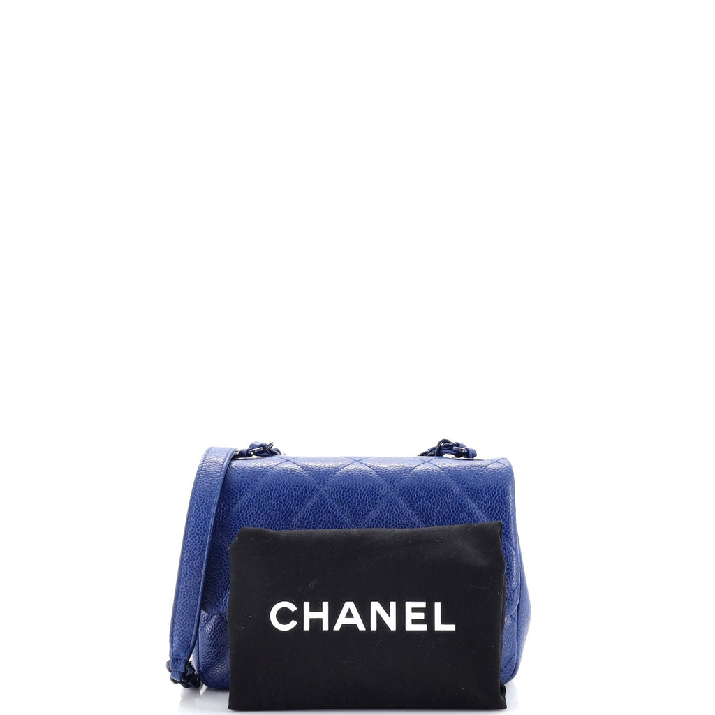 Incognito Square Flap Bag Quilted Caviar Mini