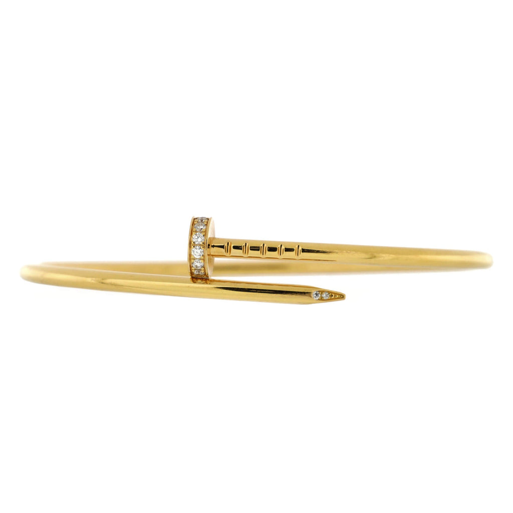 Juste un Clou Bracelet 18K Yellow Gold with Diamonds Small