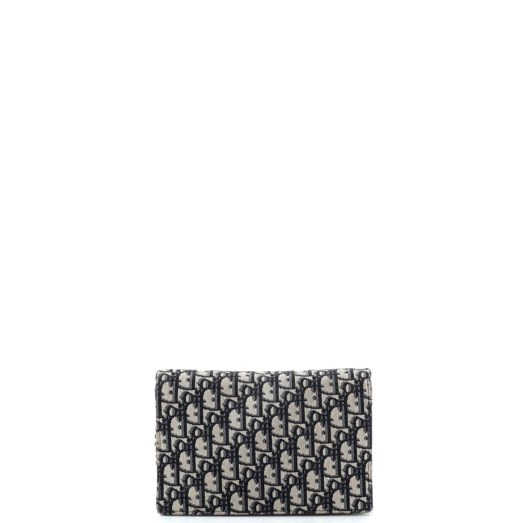 Saddle Chain Clutch Oblique Canvas