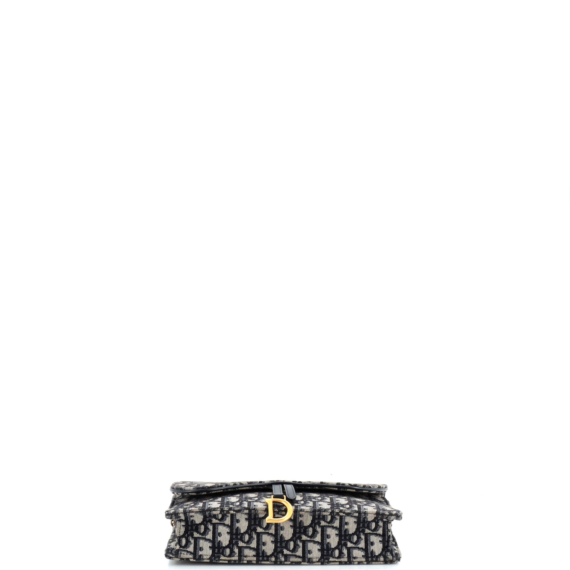 Saddle Chain Clutch Oblique Canvas