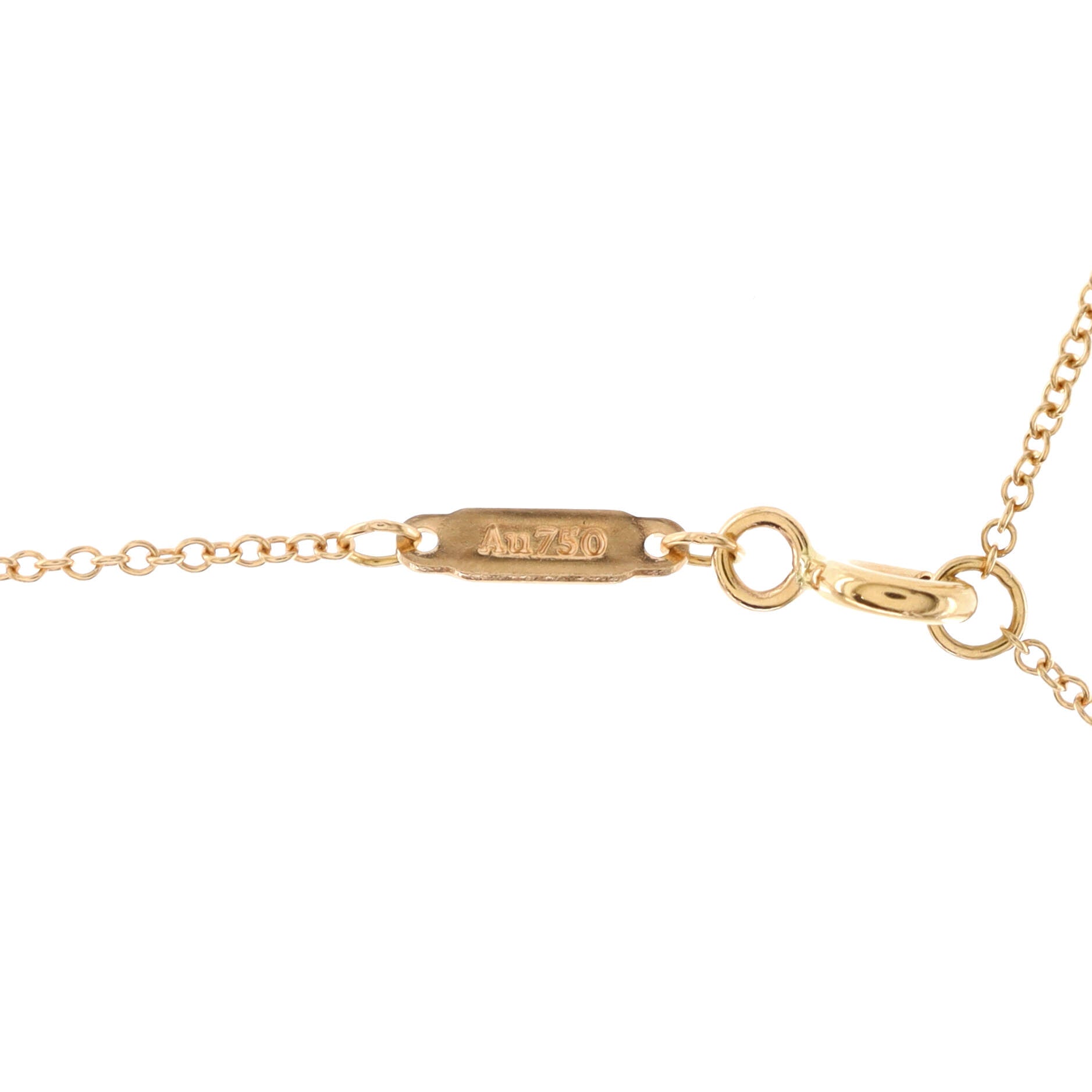T Smile Pendant Necklace 18K Rose Gold Small