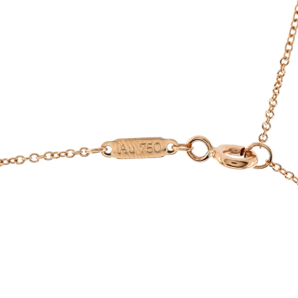 T Smile Pendant Necklace 18K Rose Gold Small