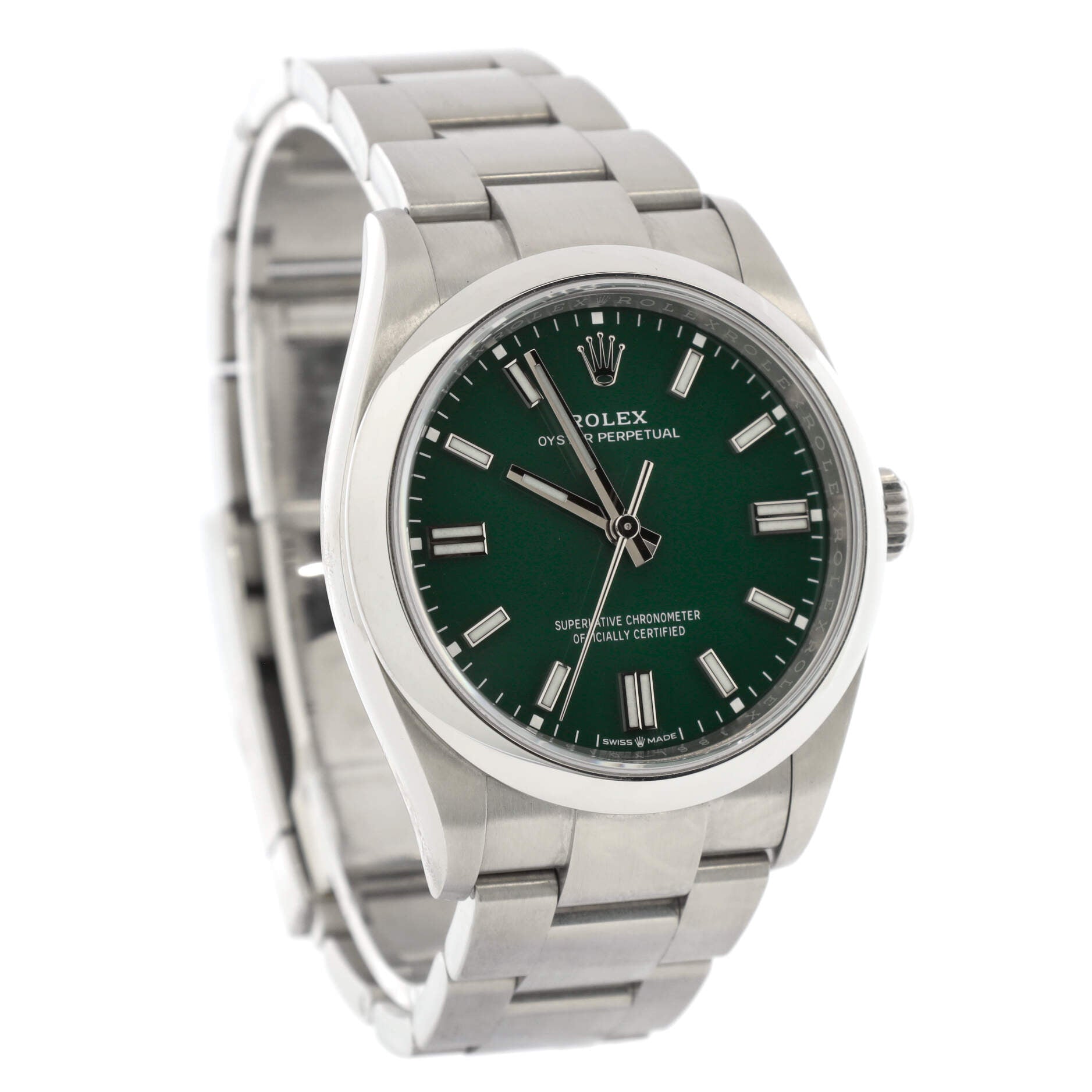 Oyster Perpetual Green Automatic Watch Stainless Steel 36