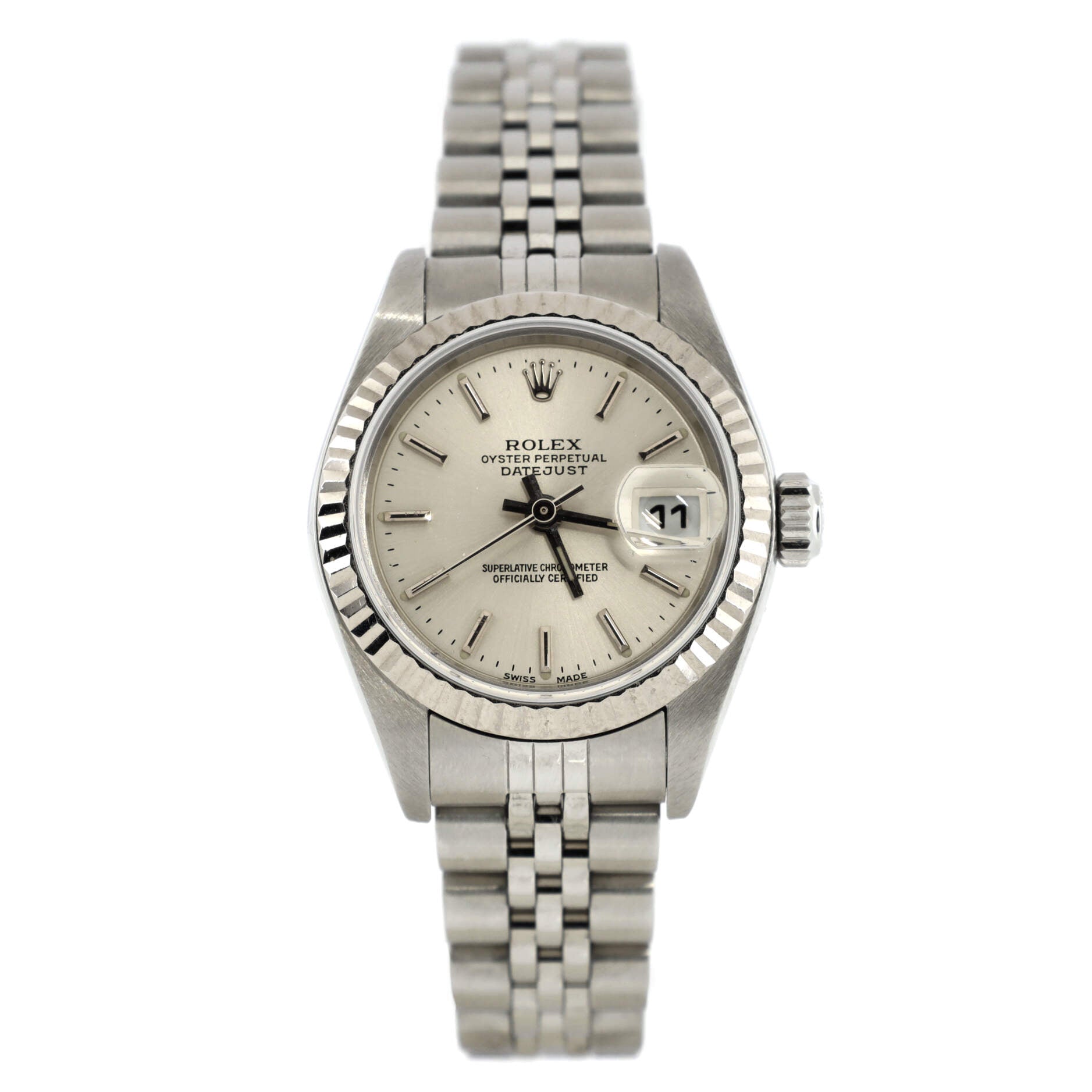 Oyster Perpetual Datejust Automatic Watch Stainless Steel and White Gold 26