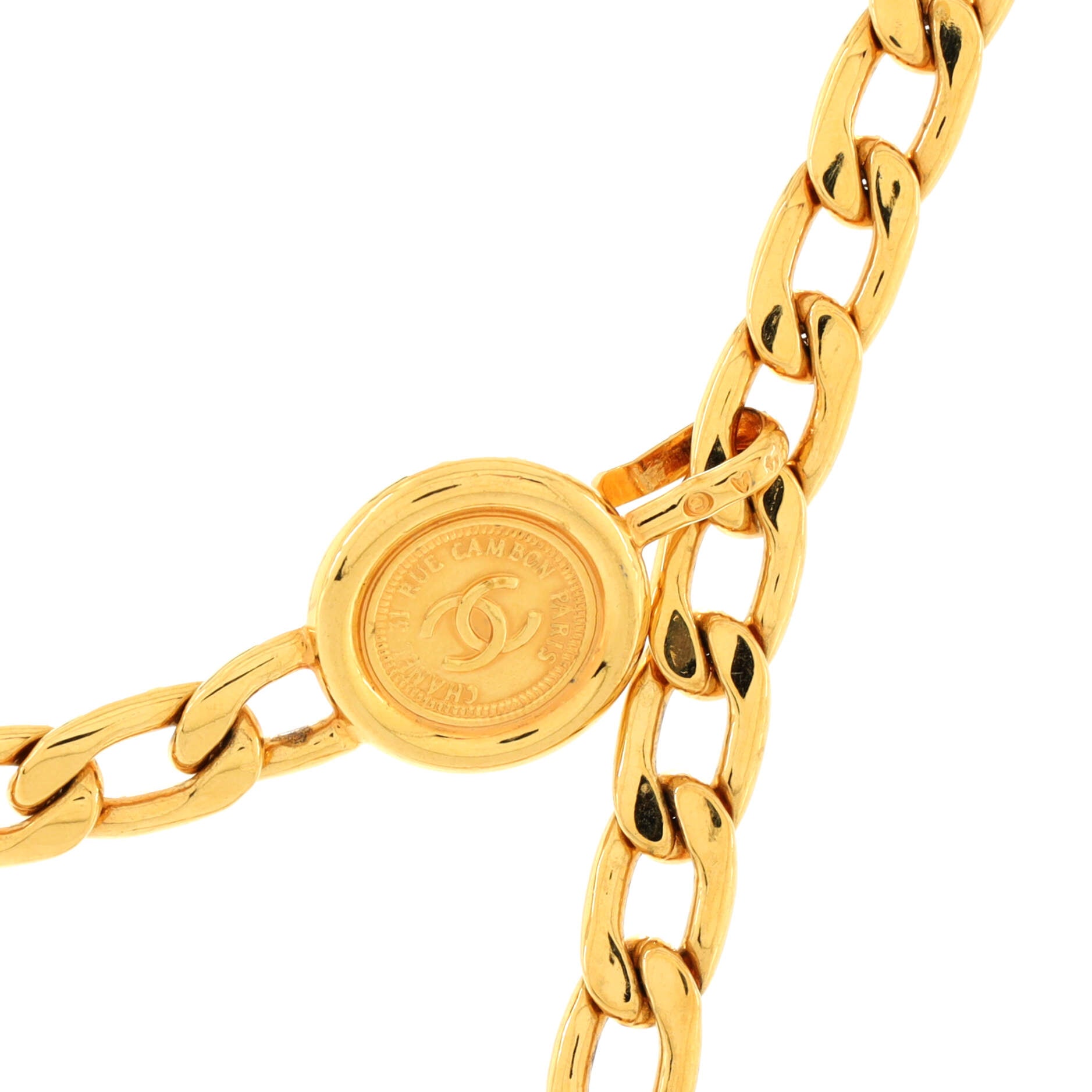 Vintage Medallion Chain Belt Metal 75