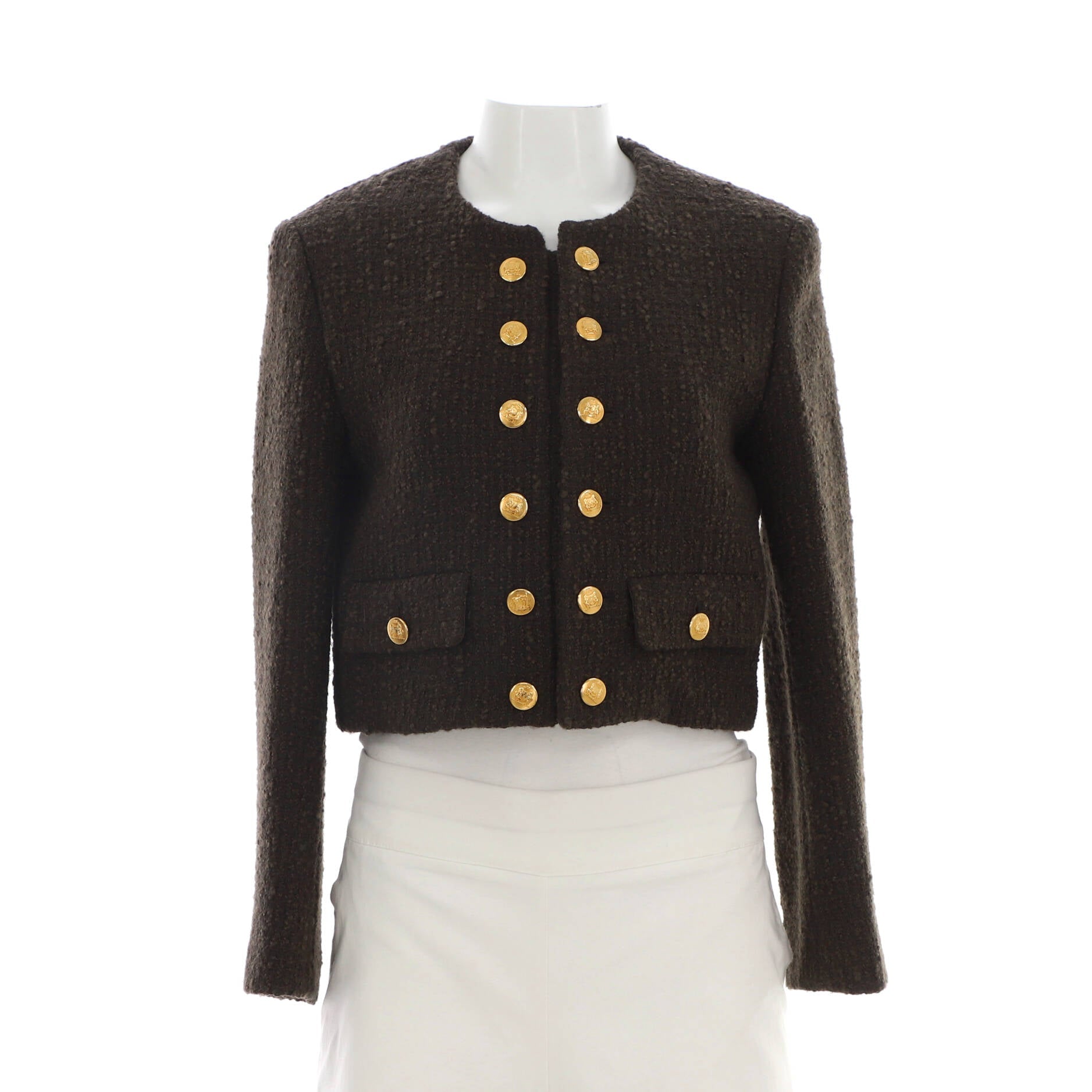 Women's Double Button Up Jacket Tweed