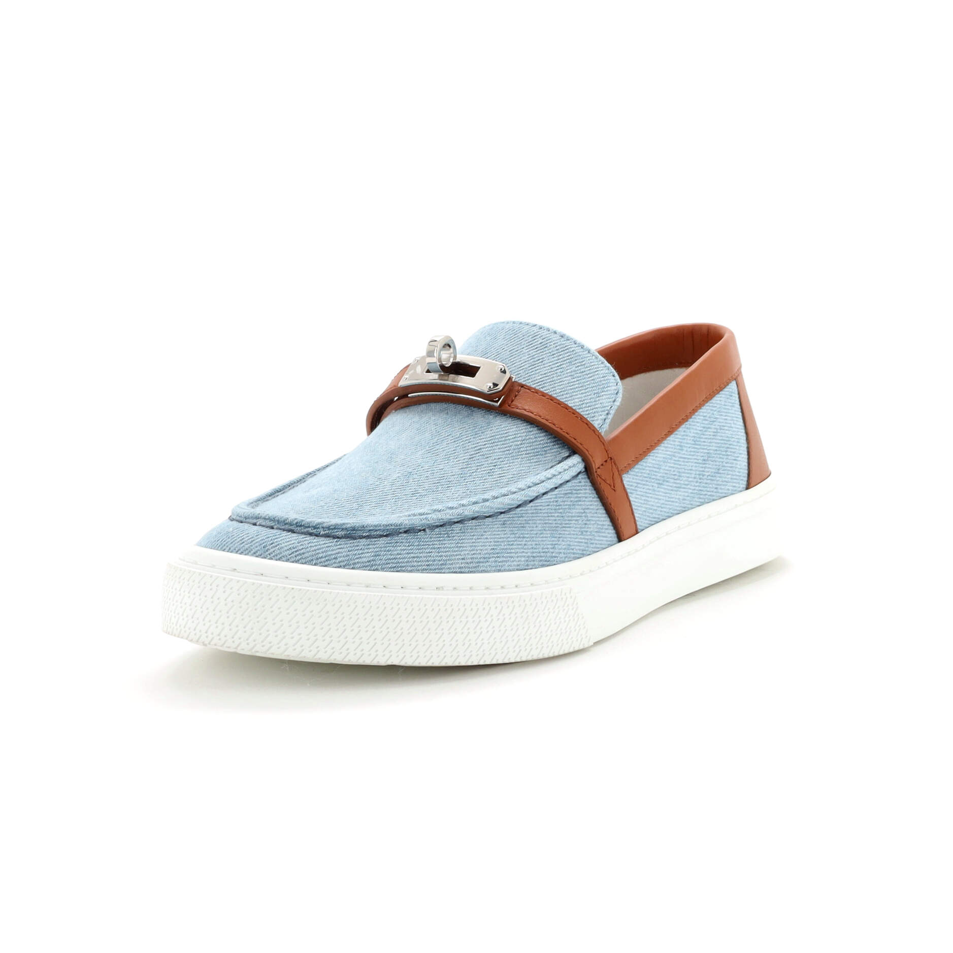 Women's Game Slip On Sneakers Denim with Leather