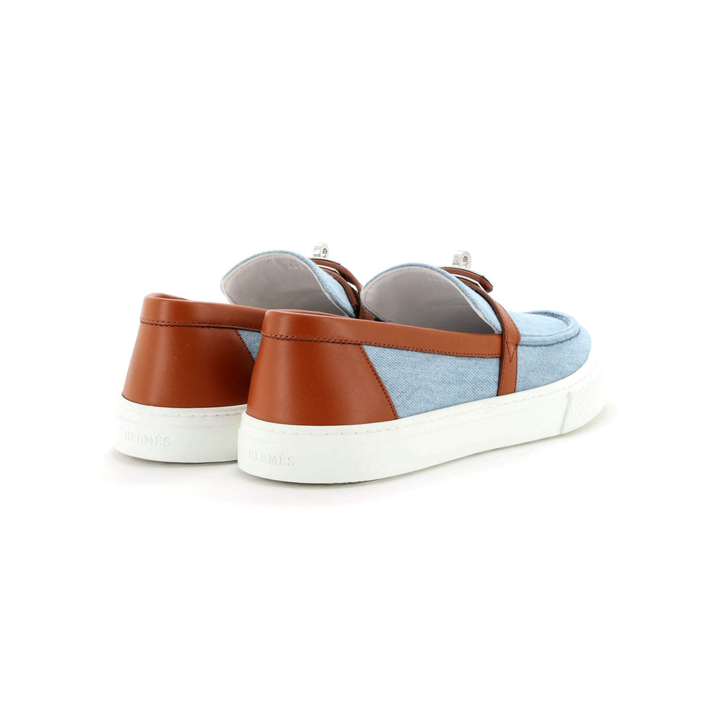 Women's Game Slip On Sneakers Denim with Leather
