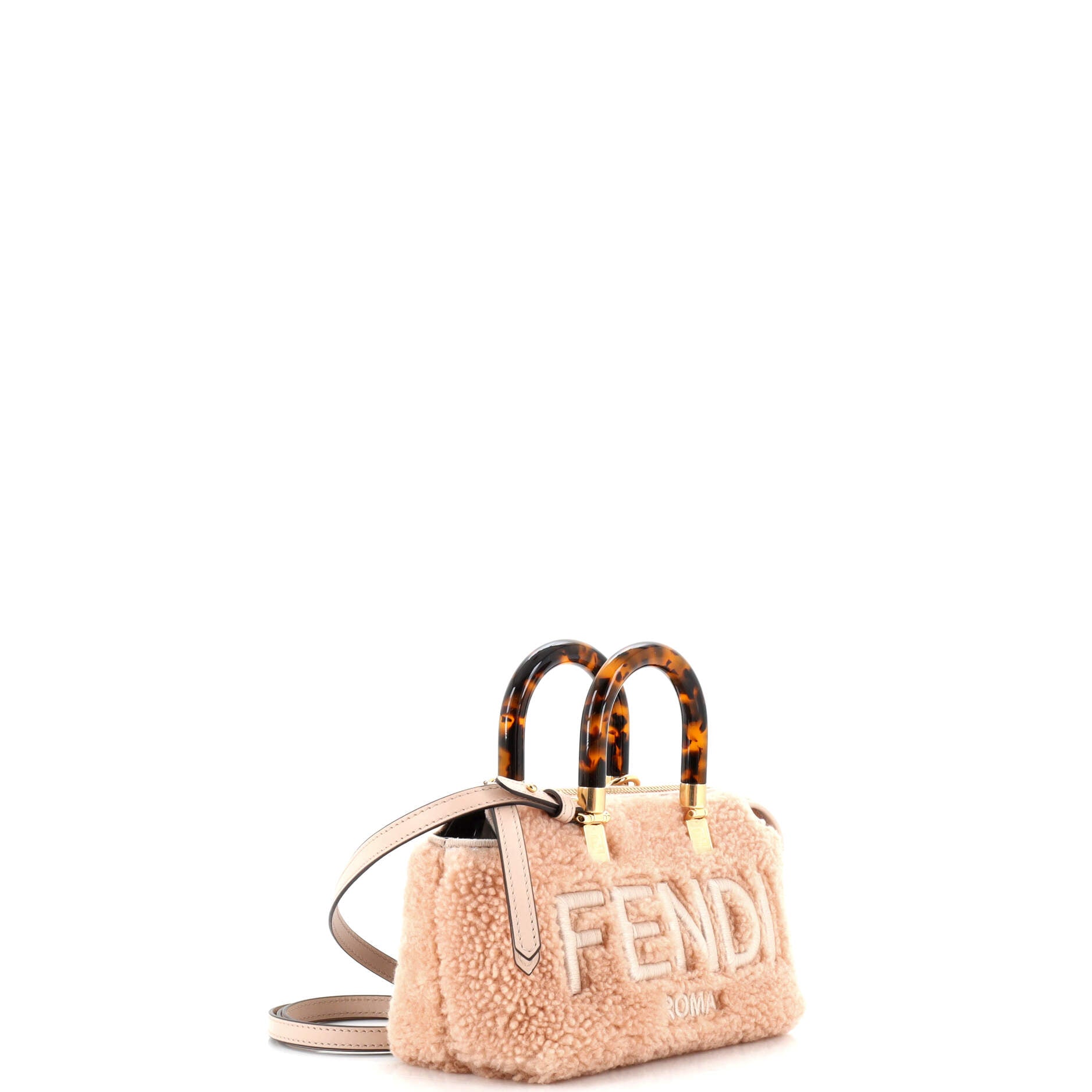 Logo By The Way Top Handle Bag Shearling Mini