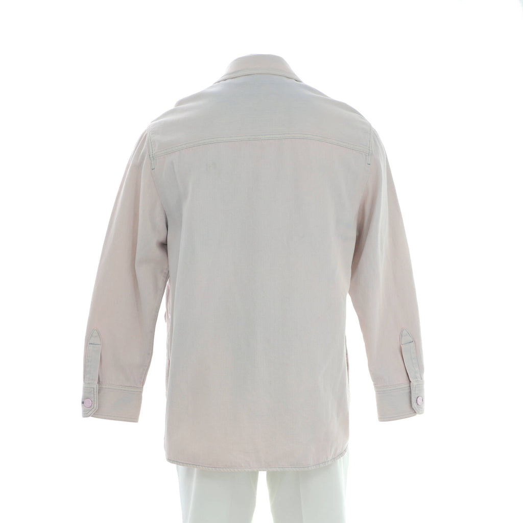 Men's Removable Pocket Shirt Jacket Bleached Denim