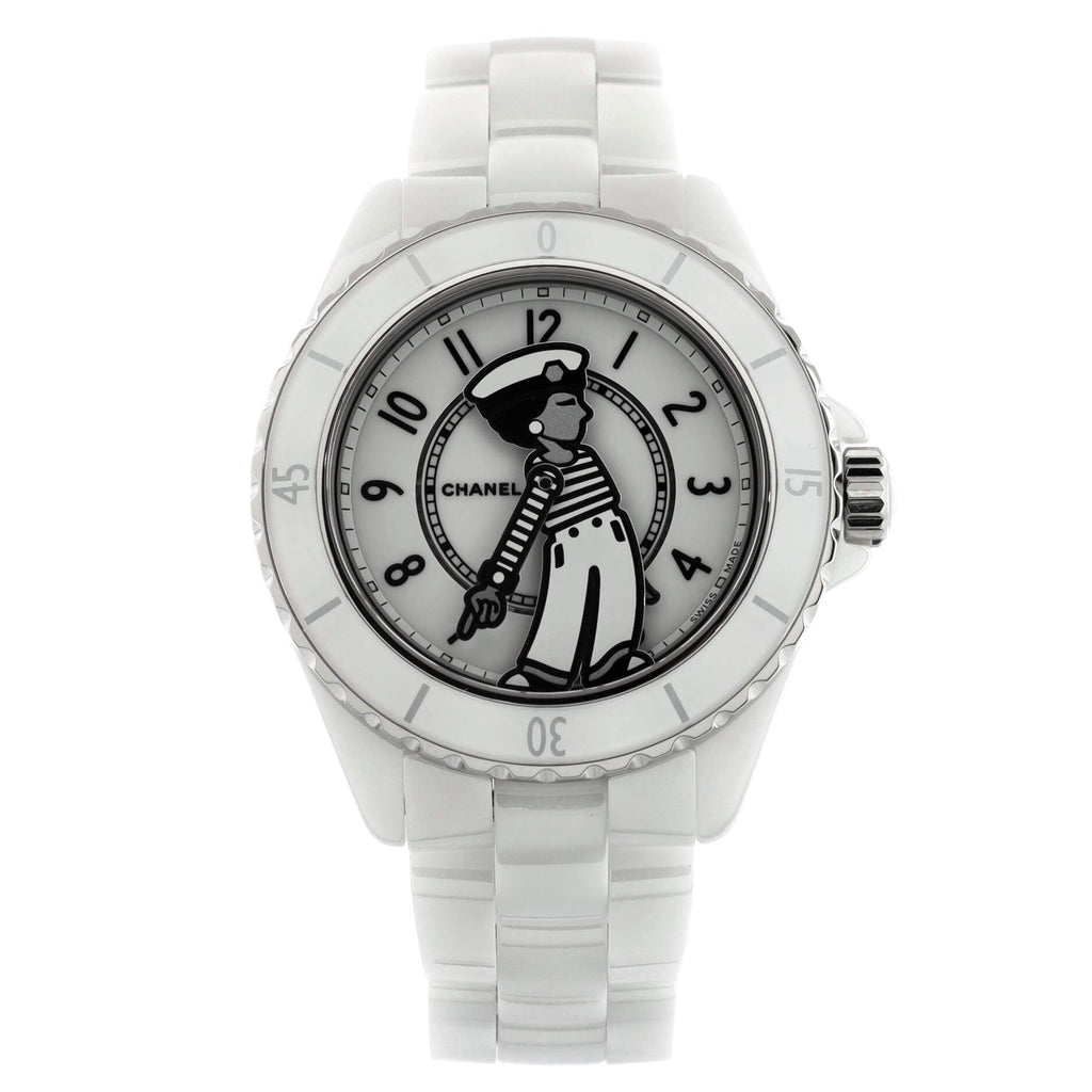 Mademoiselle J12 La Pausa Automatic Watch Ceramic and Stainless Steel 38