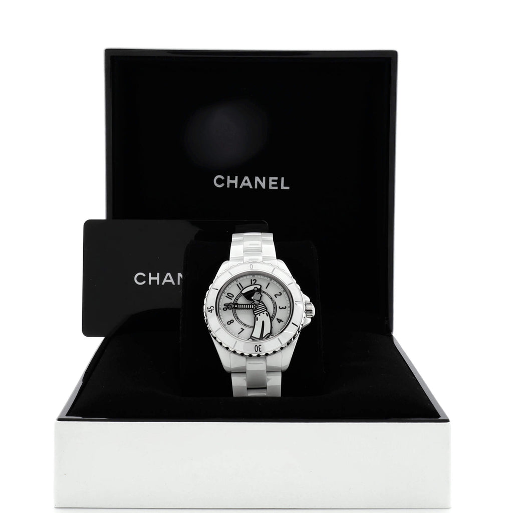 Mademoiselle J12 La Pausa Automatic Watch Ceramic and Stainless Steel 38