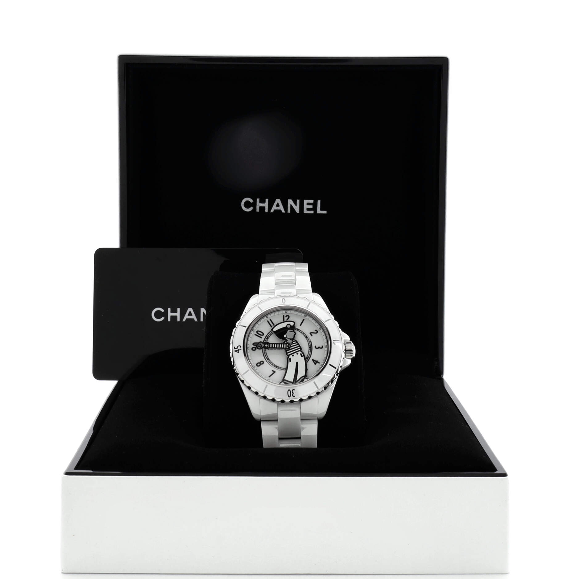 Mademoiselle J12 La Pausa Automatic Watch Ceramic and Stainless Steel 38