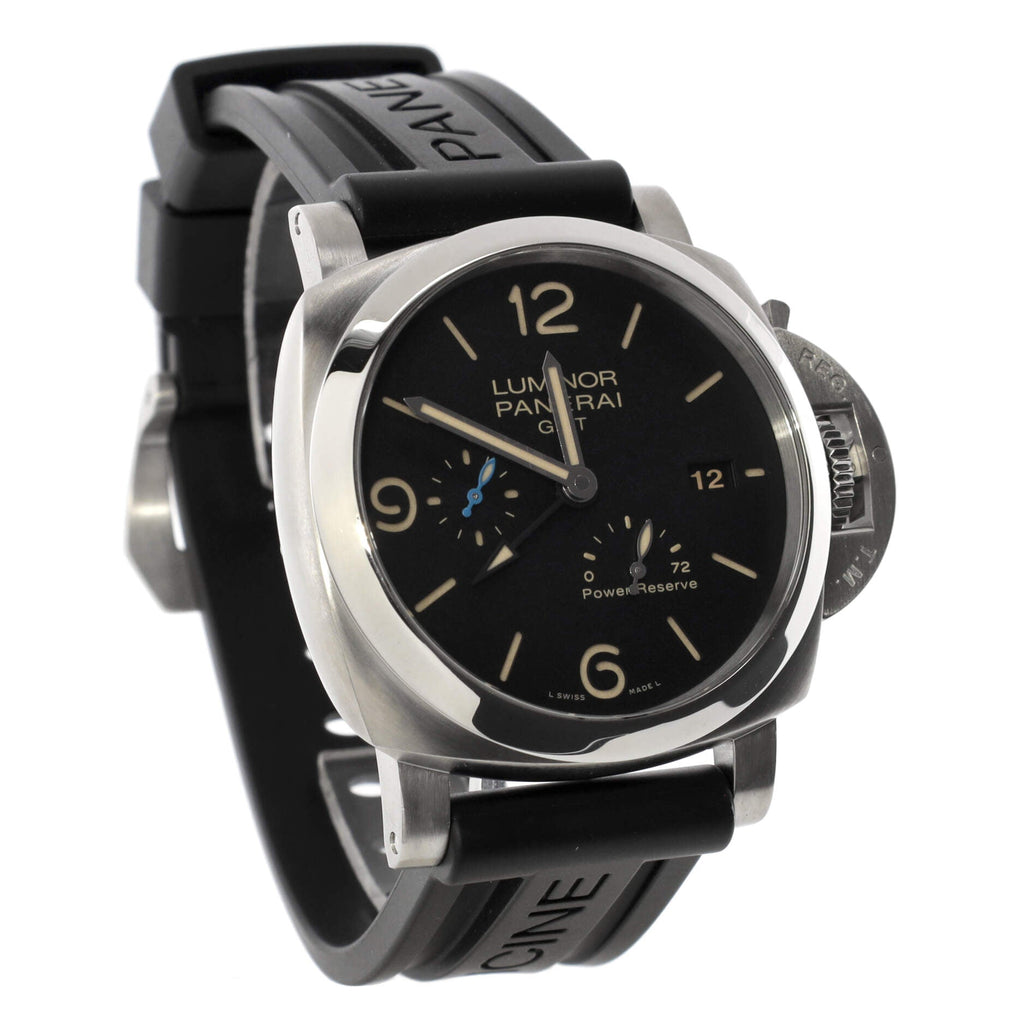 Luminor 1950 3 Days GMT Power Reserve Automatic Watch Stainless Steel and Rubber 44
