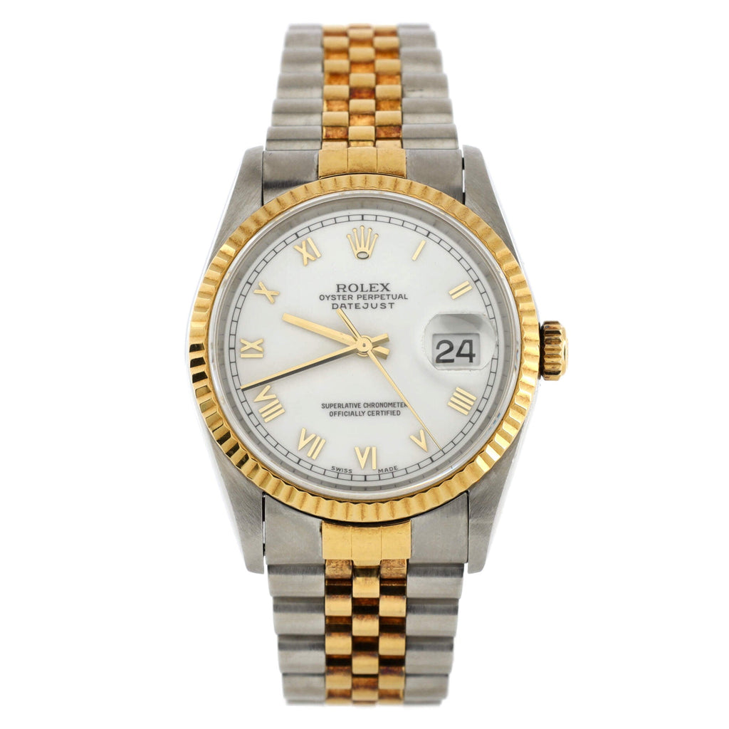 Oyster Perpetual Datejust Automatic Watch Stainless Steel and Yellow Gold 36