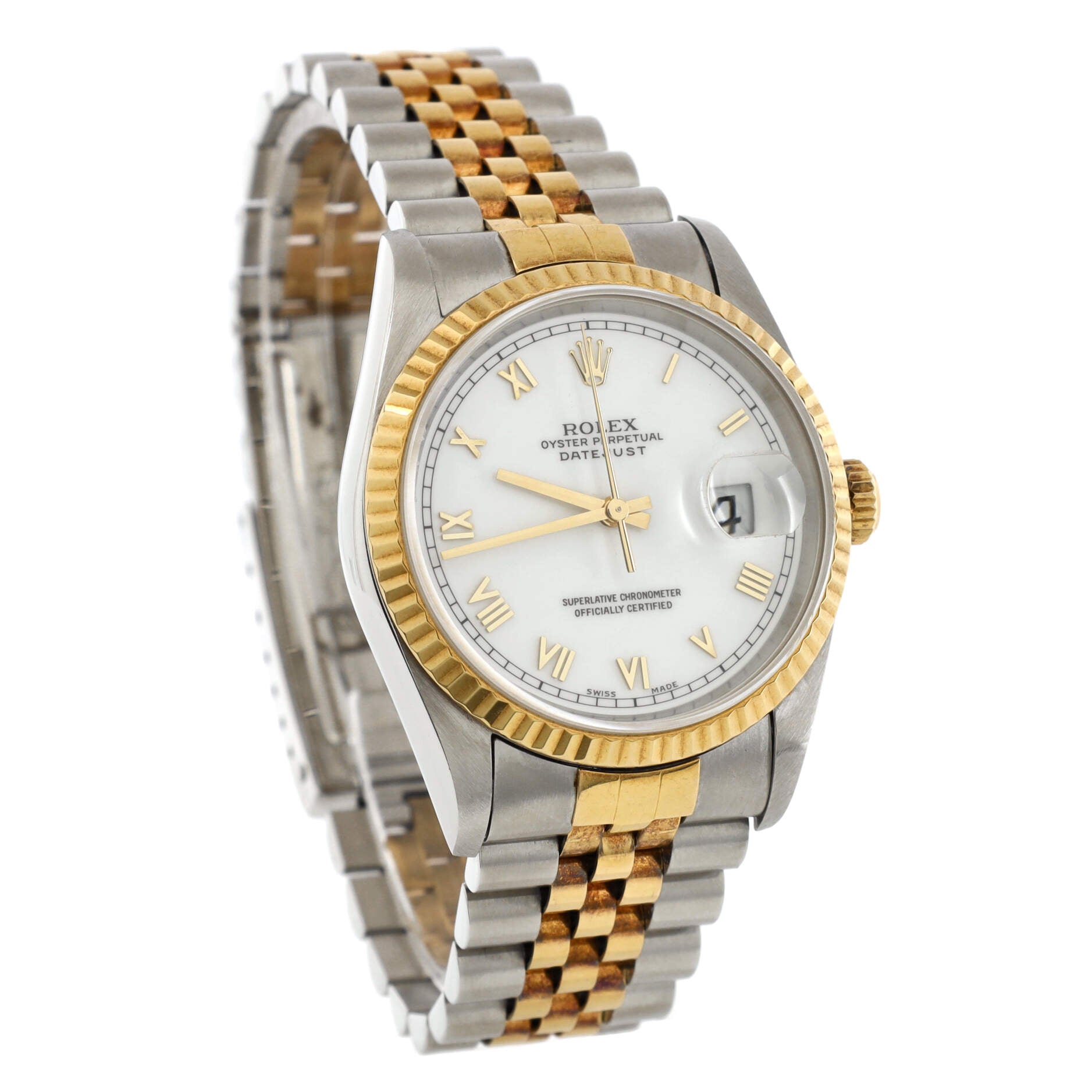 Oyster Perpetual Datejust Automatic Watch Stainless Steel and Yellow Gold 36