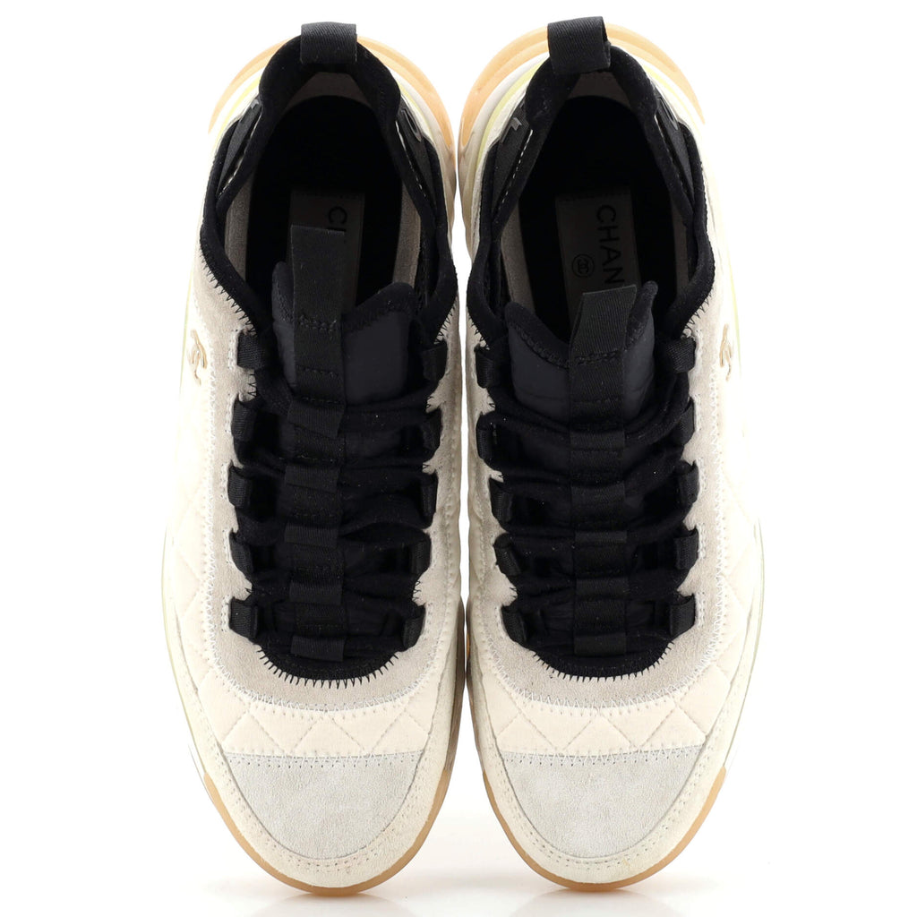 Women's CC Cap Toe Logo Sneakers Suede and Mixed Fibers