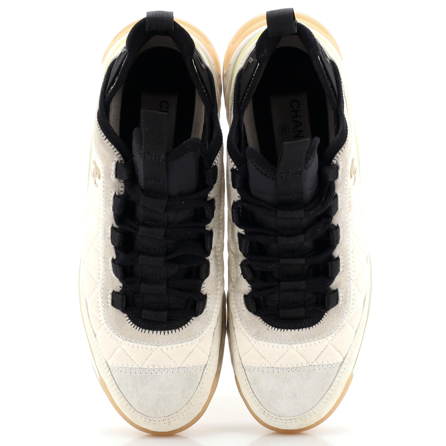Women's CC Cap Toe Logo Sneakers Suede and Mixed Fibers