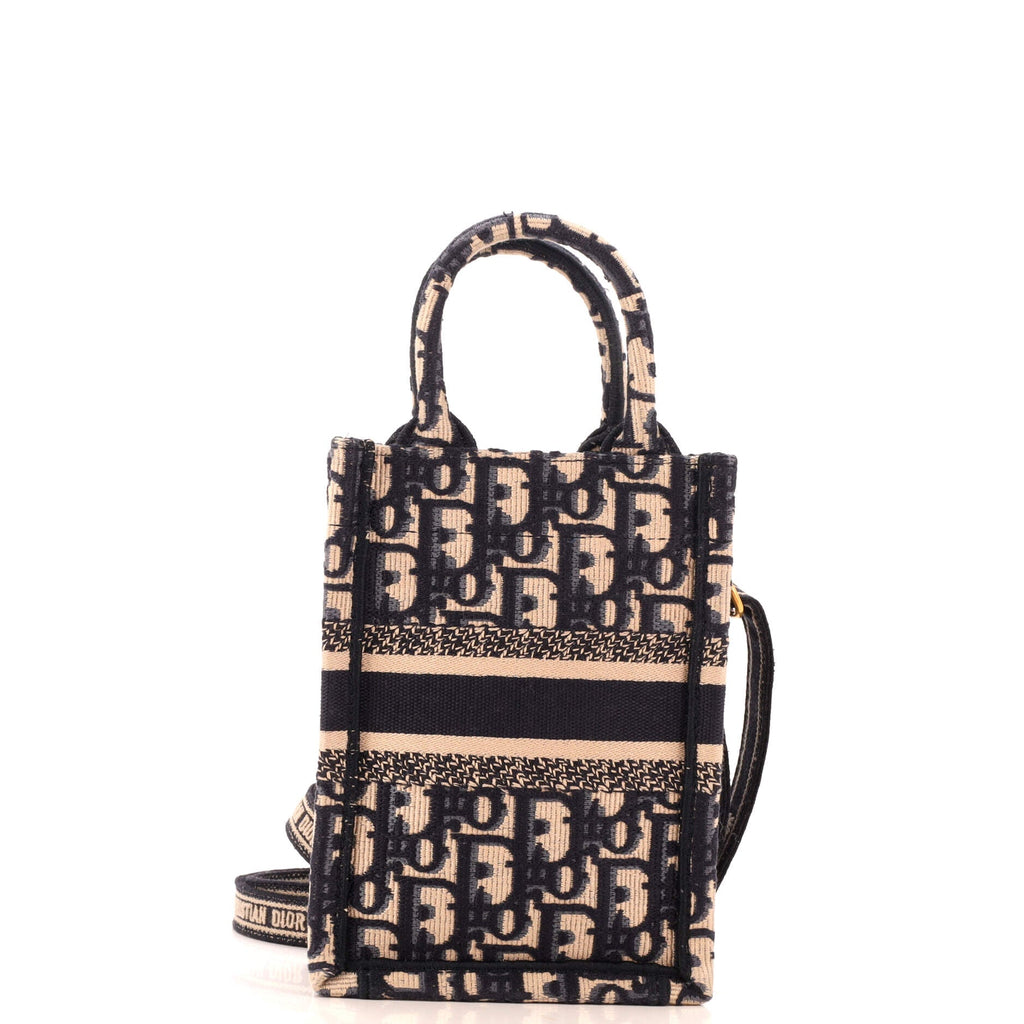 Book Tote Phone Bag Oblique Canvas Mini
