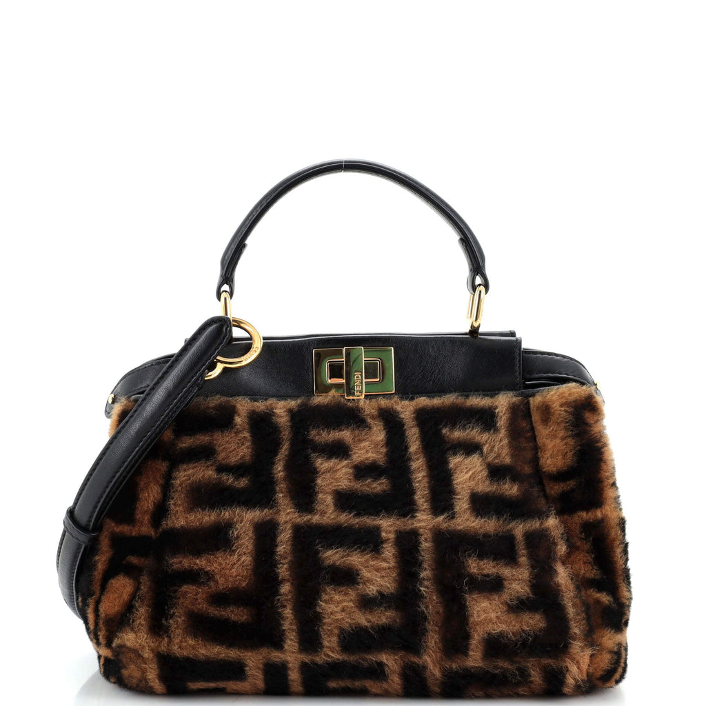 Peekaboo Bag Zucca Shearling Mini