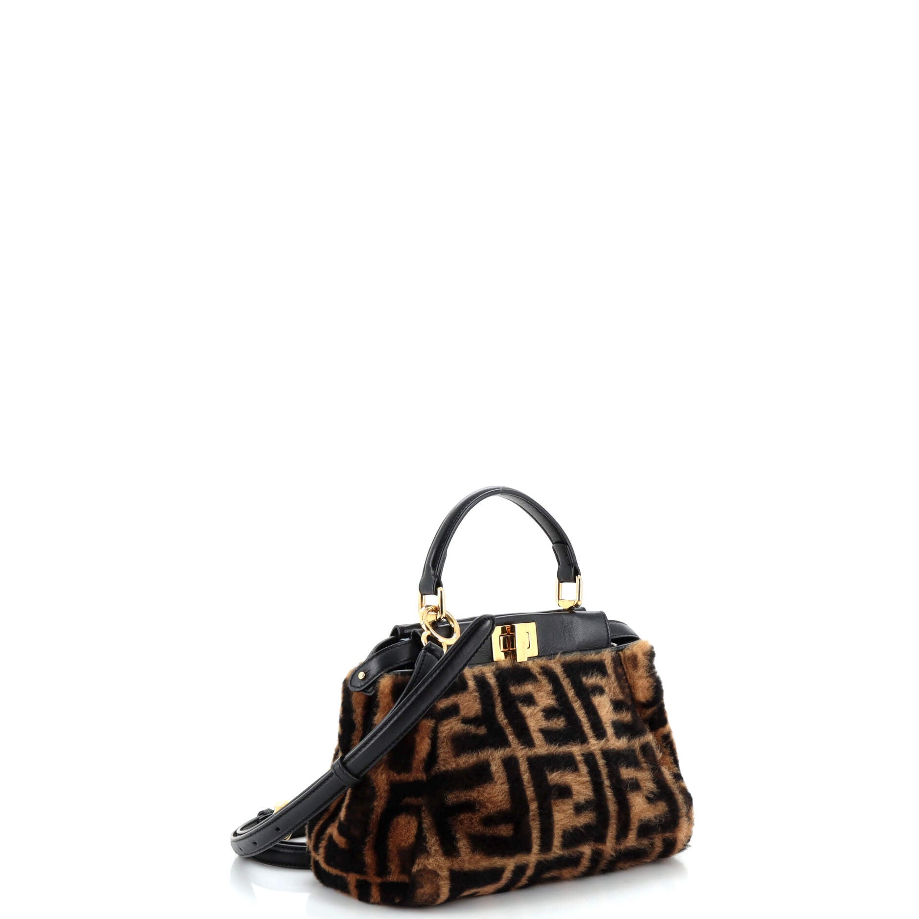 Peekaboo Bag Zucca Shearling Mini