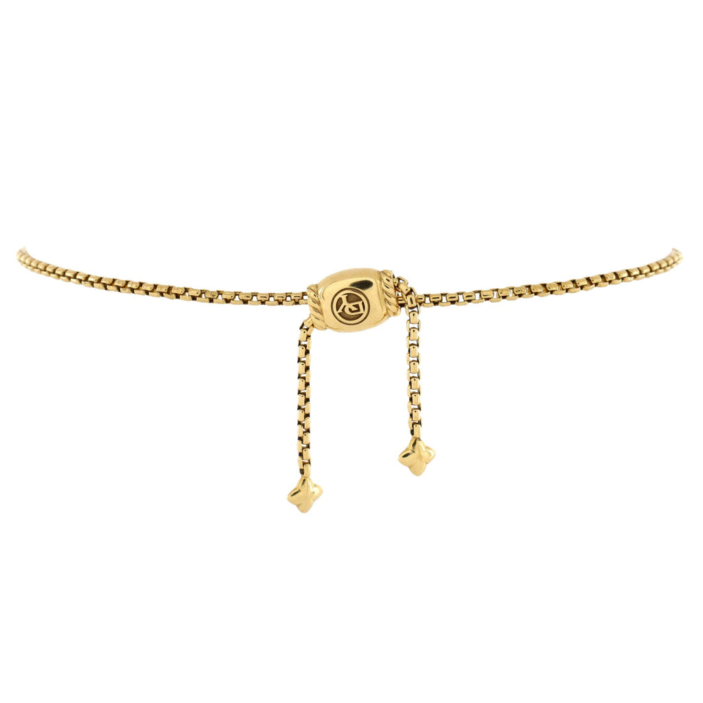Petite Pave Cross Chain Bracelet 18K Yellow Gold with Diamonds