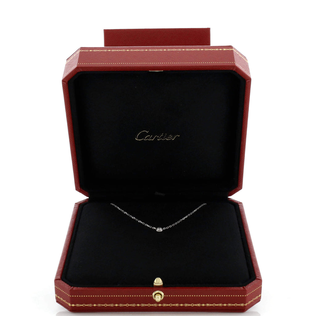 Cartier D'Amour Pendant Necklace 18K White Gold with Diamond Small