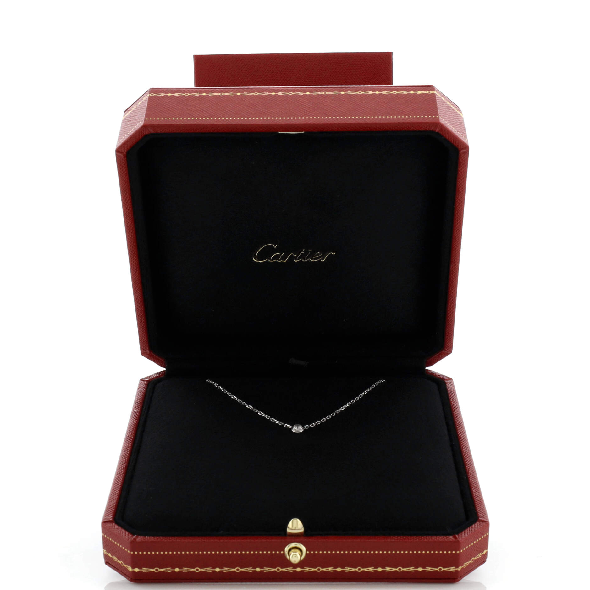 Cartier D'Amour Pendant Necklace 18K White Gold with Diamond Small