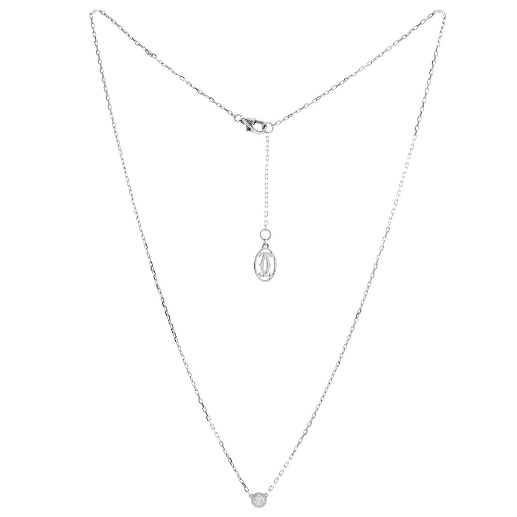 Cartier D'Amour Pendant Necklace 18K White Gold with Diamond Small